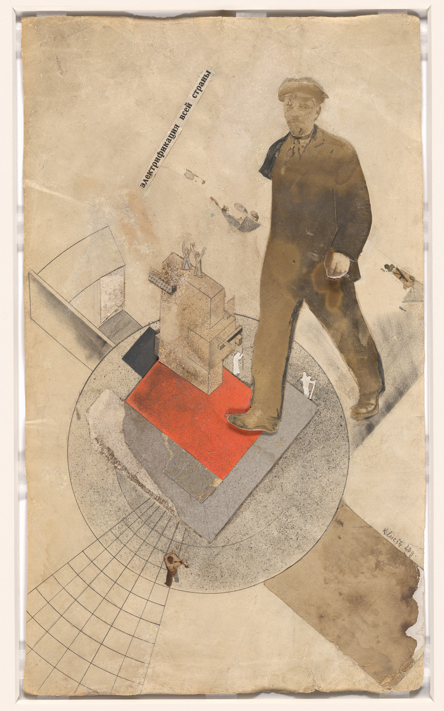 Gustav Klutsis. Electrification of the Entire Country (Elektrifikatsiia vsei strany). c. 1920