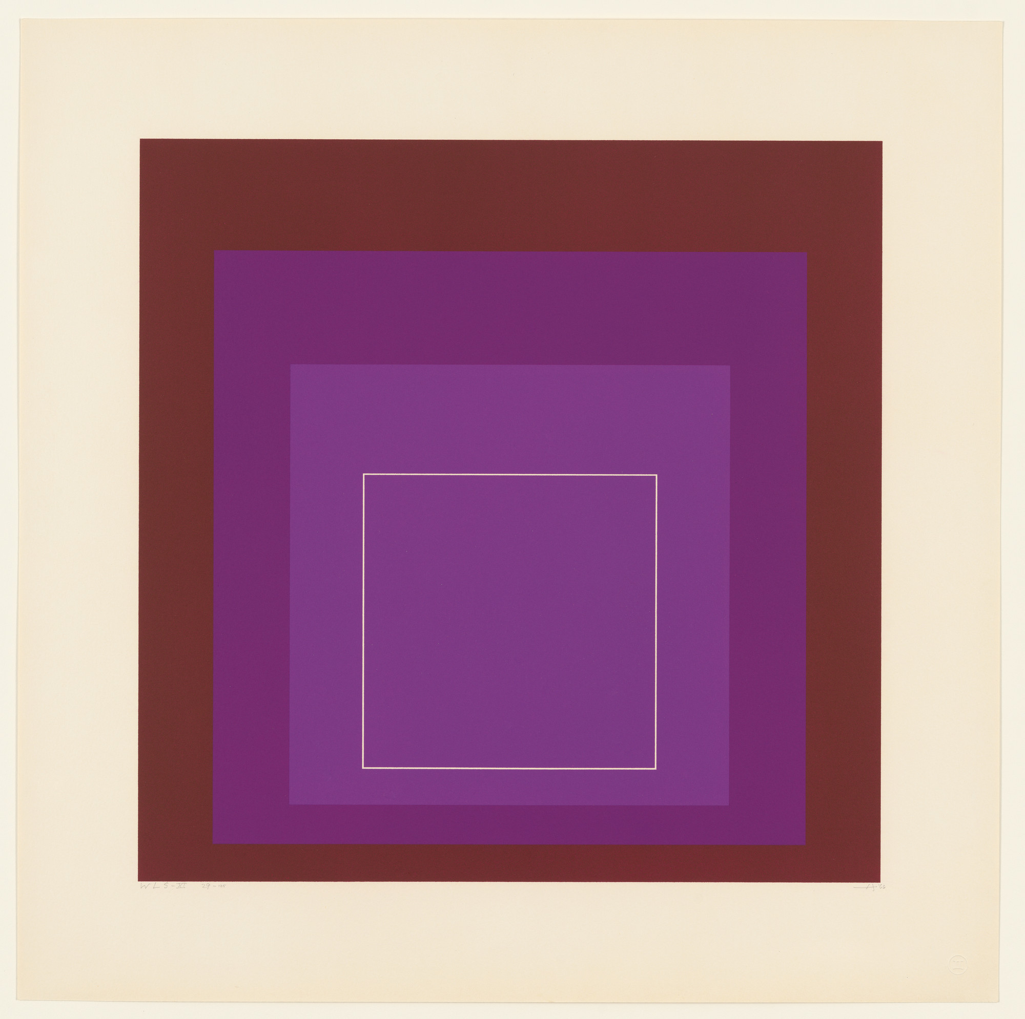 Josef Albers. WLS XI from White Line Squares (Series II)