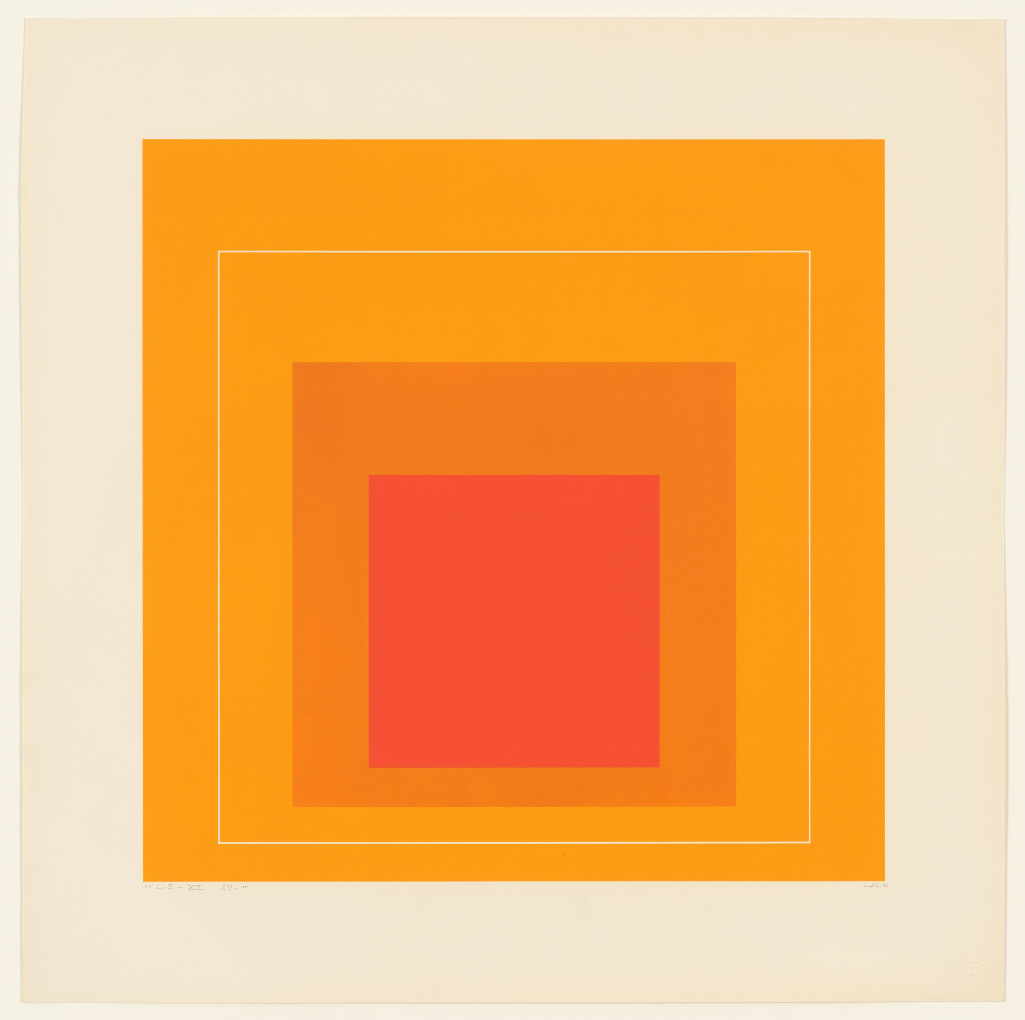 Josef Albers. WLS XII from White Line Squares (Series II)