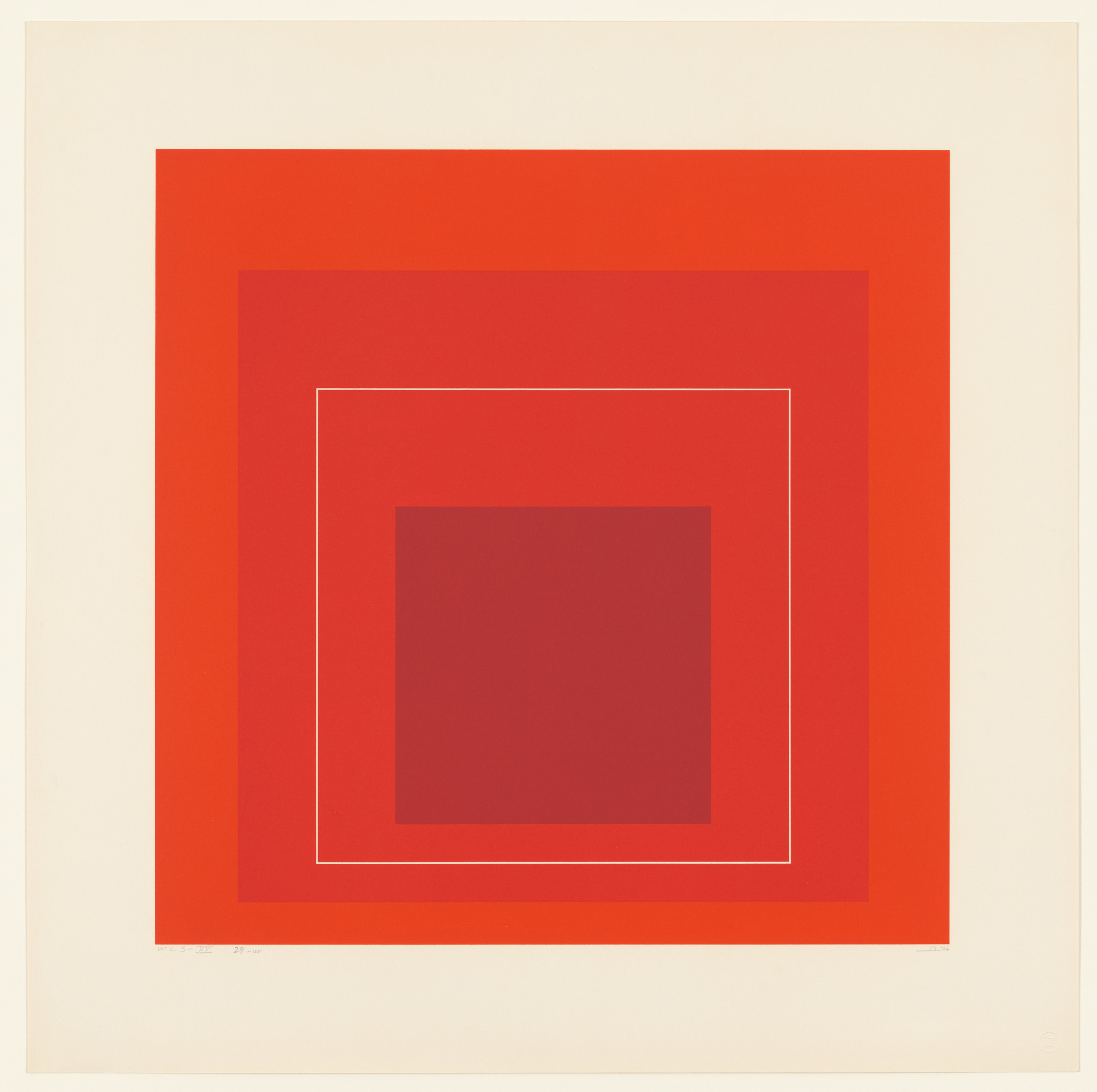 Josef Albers. WLS XV from White Line Squares (Series II)