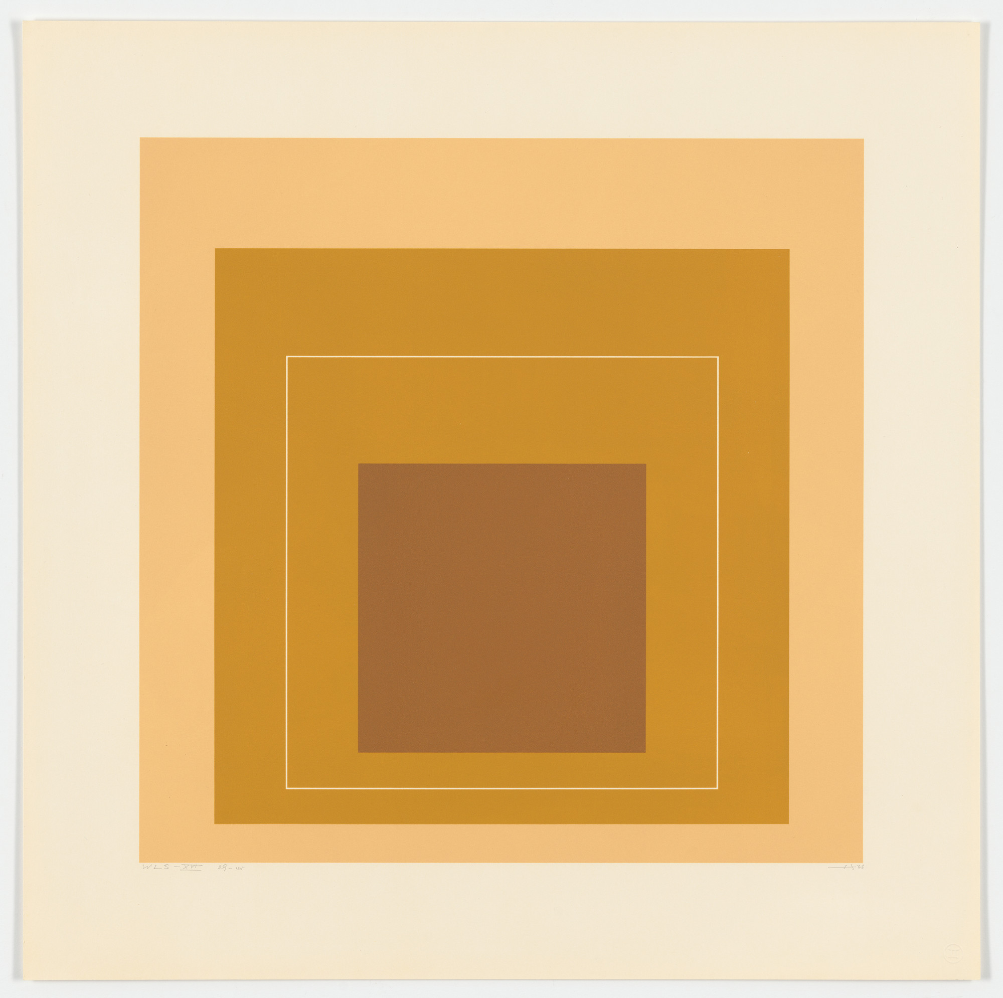 Josef Albers. WLS XVI from White Line Squares (Series II)
