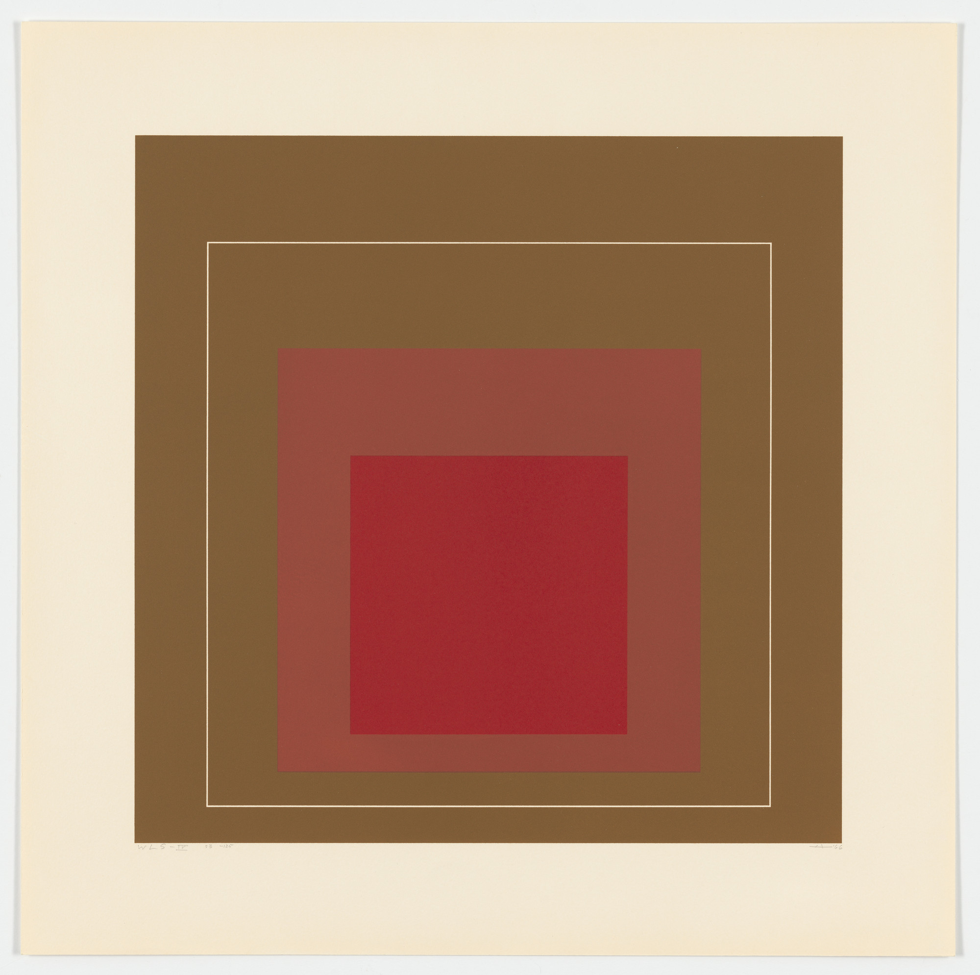 Josef Albers. WLS IV from White Line Squares (Series I)