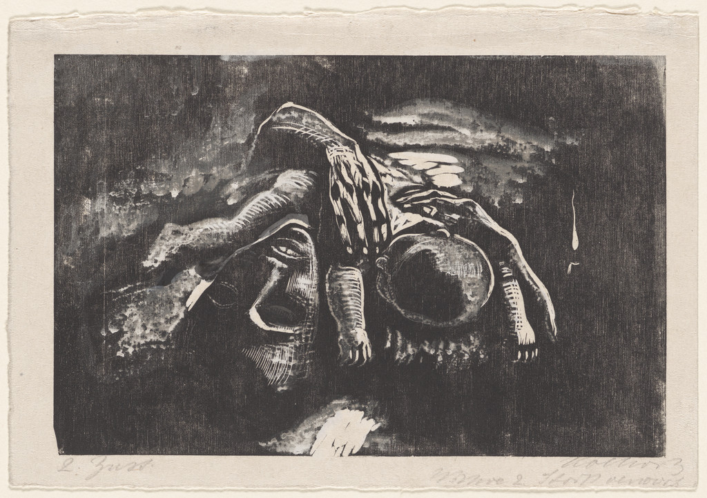 The Widow II (Die Witwe II), state II/II. Rejected third version of plate 5 of War (Krieg).