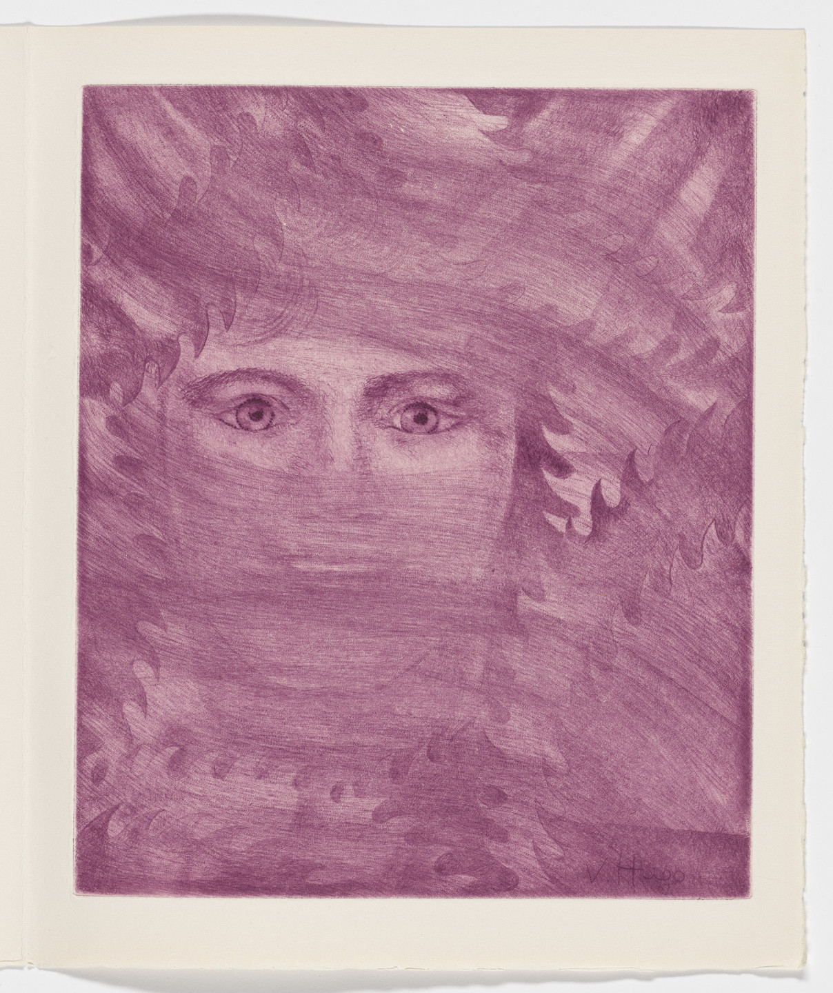 Valentine Hugo. Plate (page 91) from Feuilles éparses. 1965