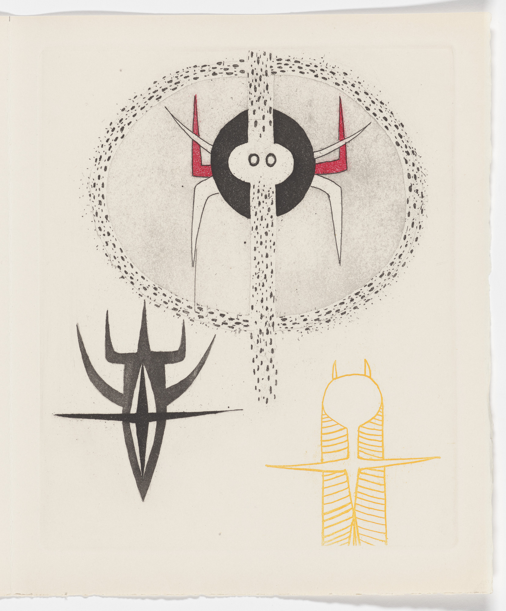 Wifredo Lam. Night (Nuit) (plate, page 19) from Feuilles éparses