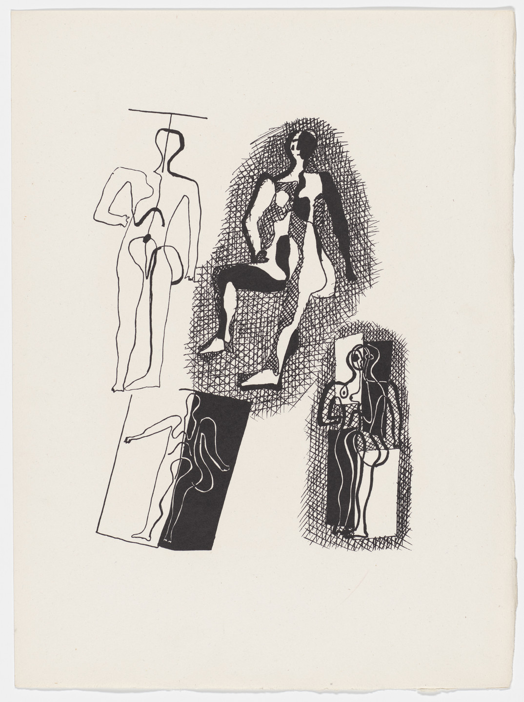 Pablo Picasso. Hélène Chez Archimède. (Reproduced drawings