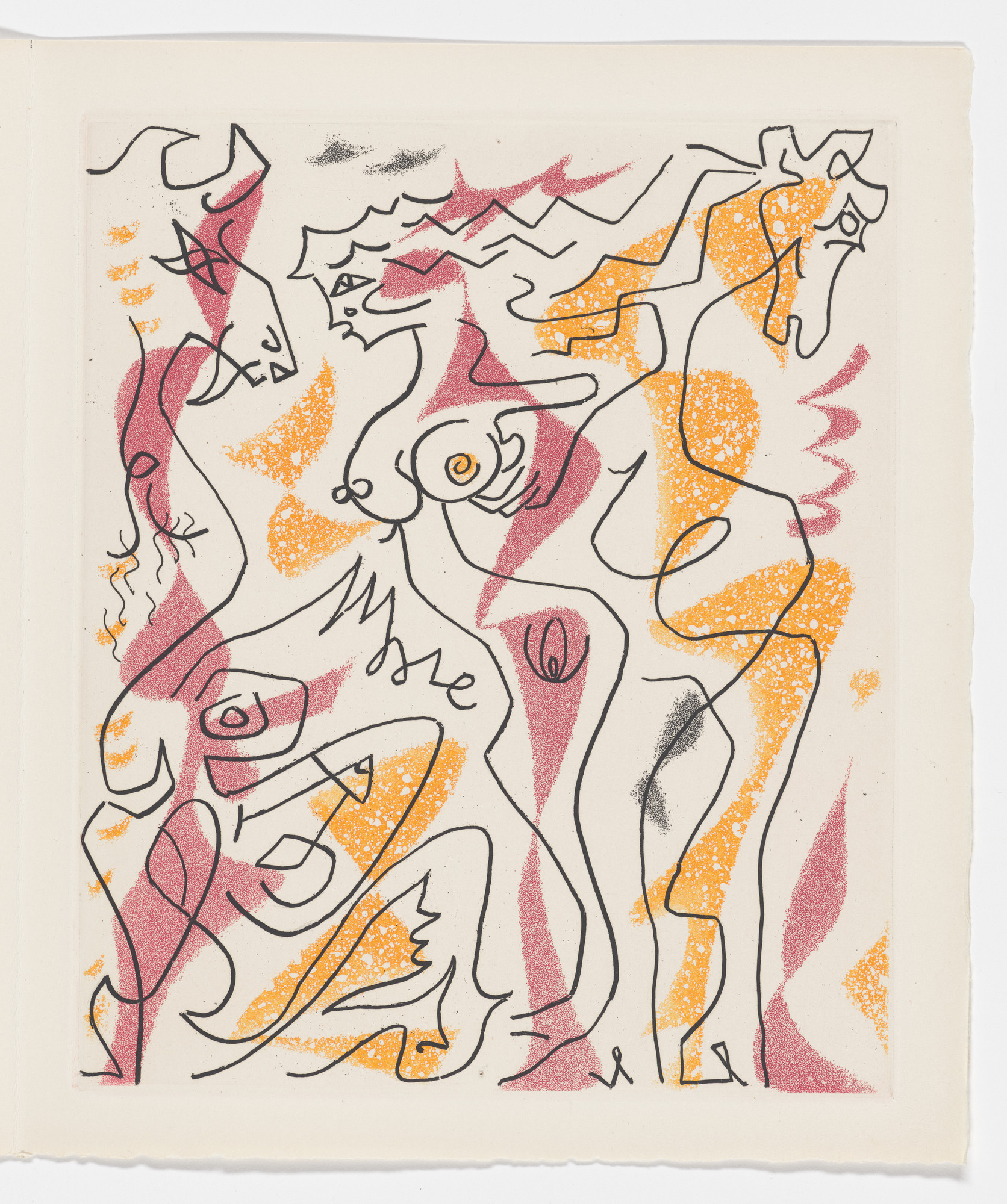 André Masson. Plate (page 79) from Feuilles éparses