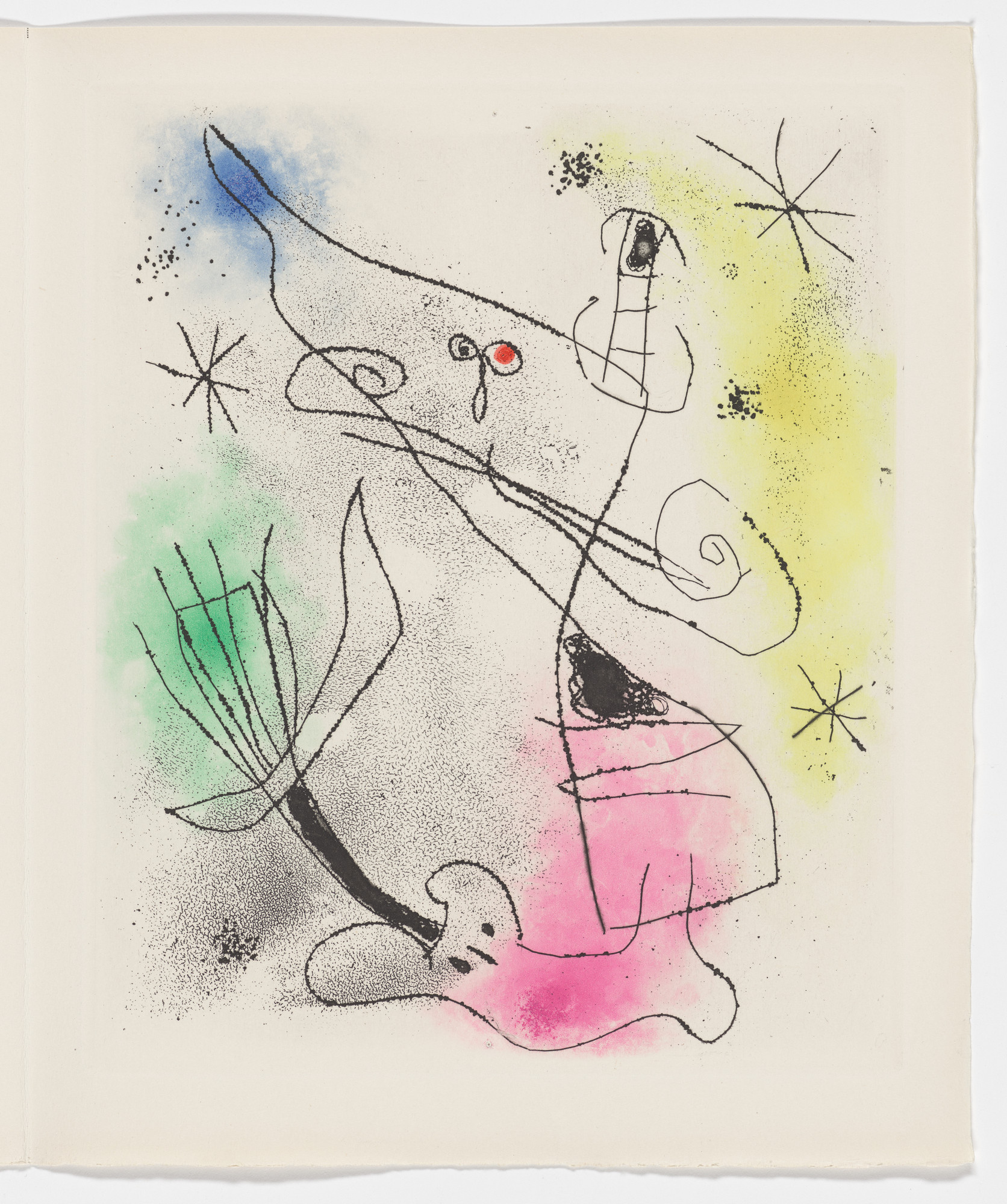 Joan Miró. Plate (page 87) from Feuilles éparses