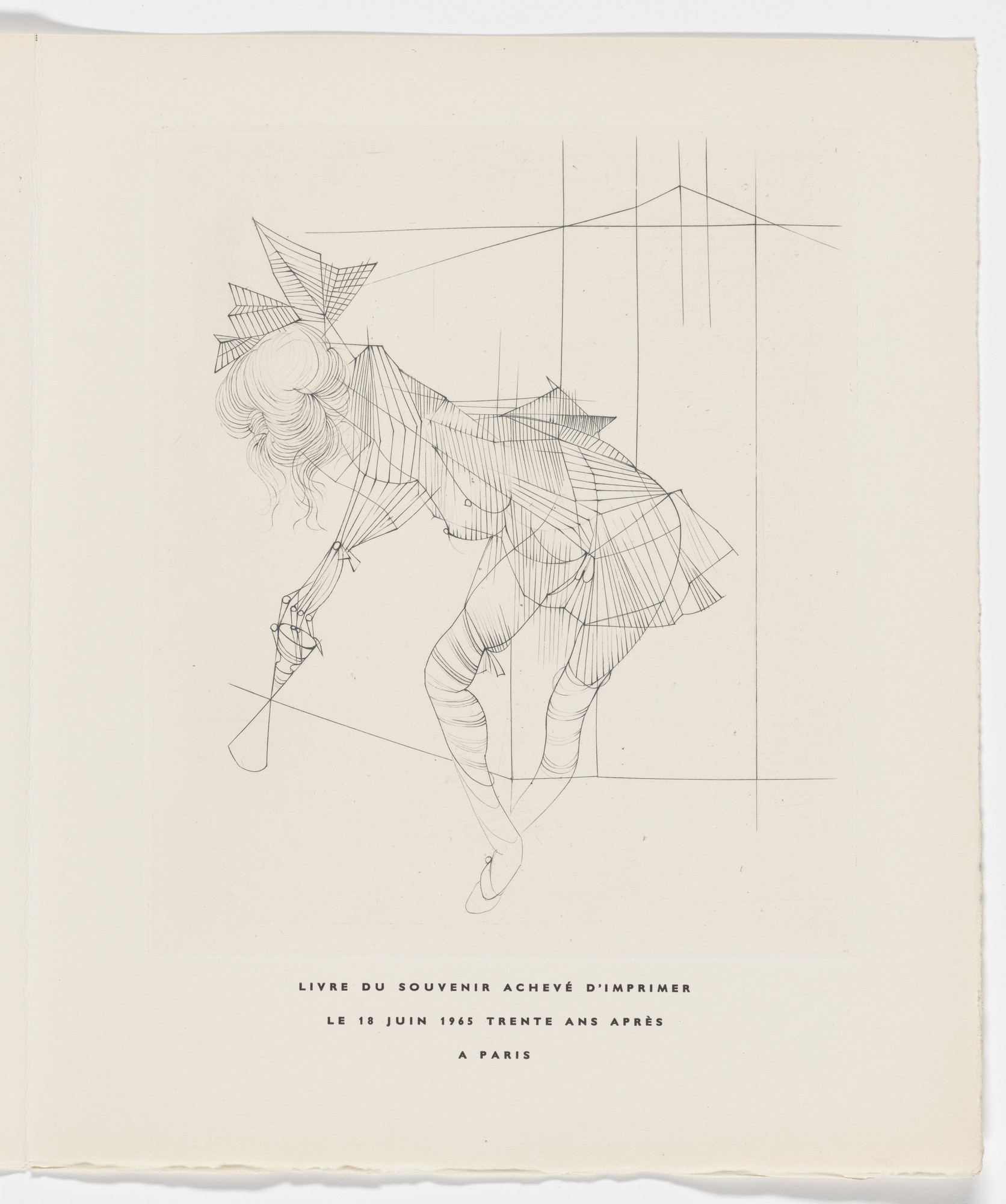 Hans Bellmer. Little Girl with a Top (Petite fille à la toupie) (plate, page 103) from Feuilles éparses