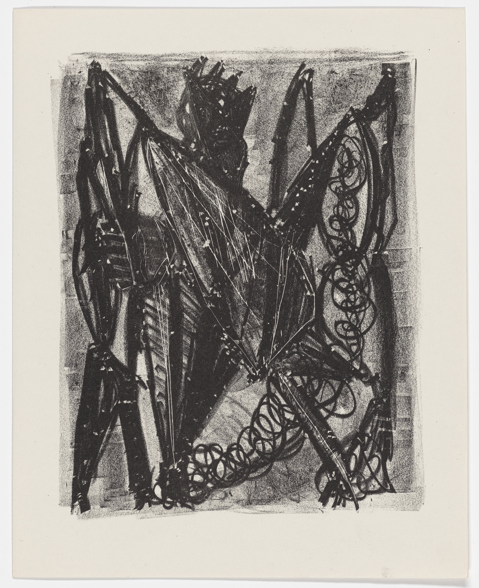 Jean-Michel Atlan, Maeght Éditeur, Paris. Plate (page 67) from Description of a Struggle (Description d'un combat)