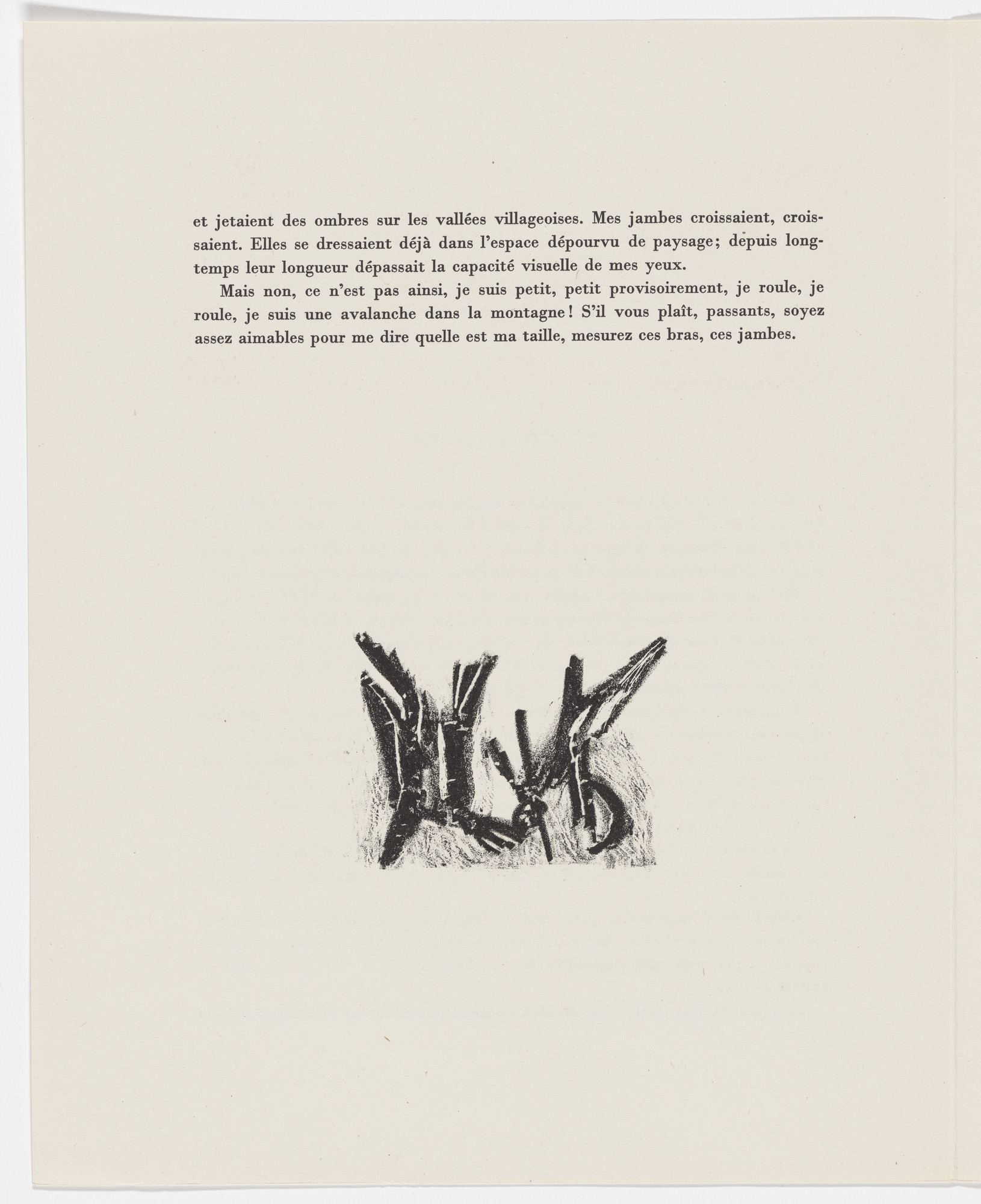 Jean-Michel Atlan. Tailpiece (page 74) from Description of a Struggle (Description d'un combat)