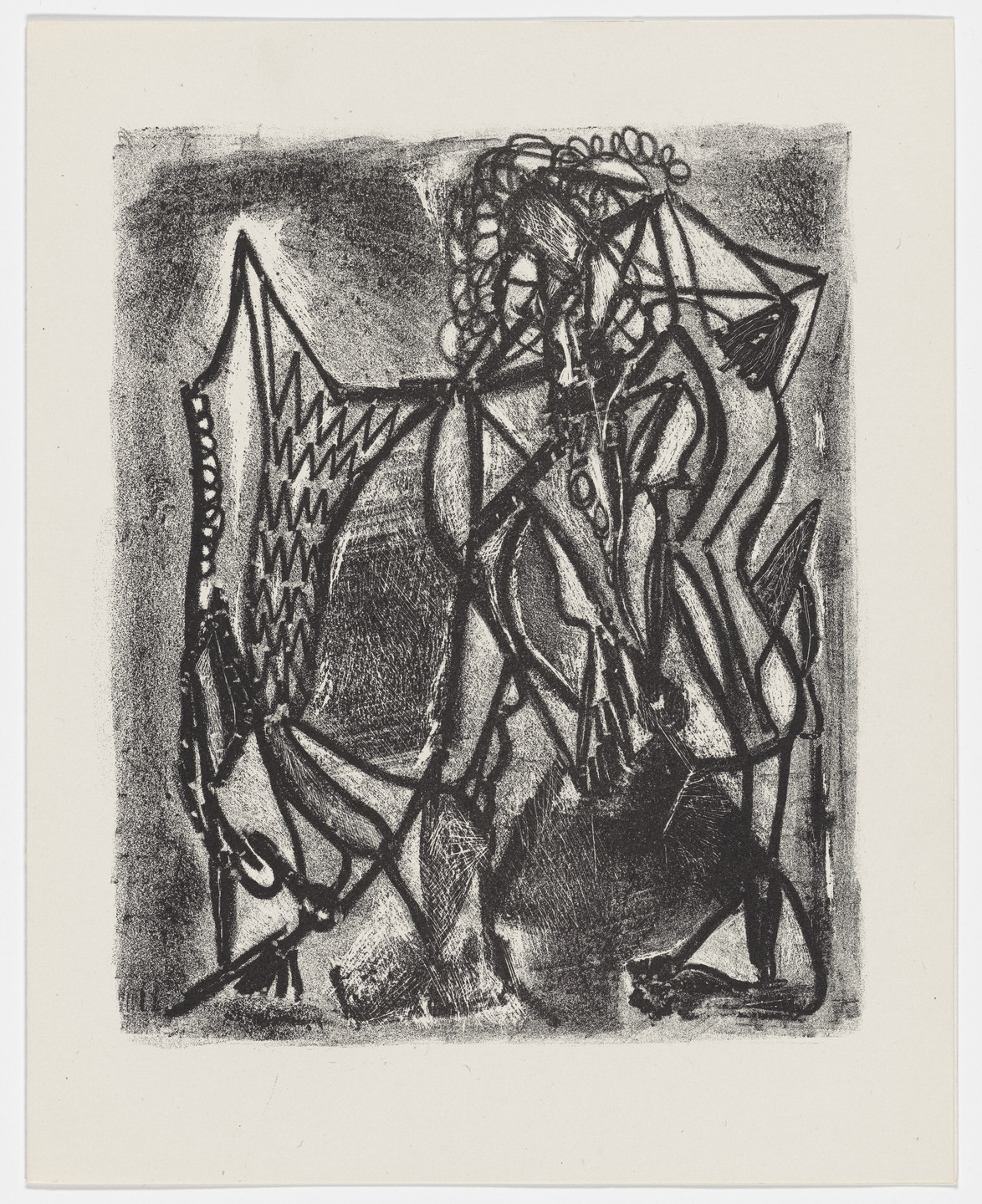 Jean-Michel Atlan. Plate (page 27) from Description of a Struggle (Description d&#39;un combat). 1945, published 1946