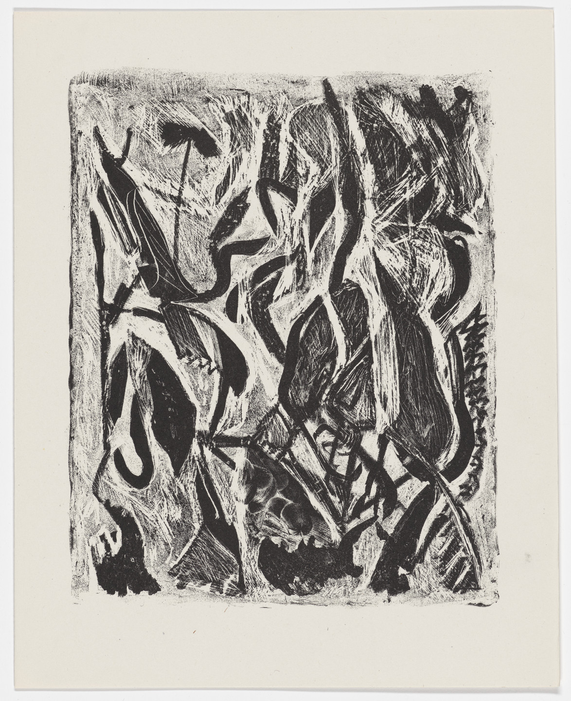 Jean-Michel Atlan. Plate (page 35) from Description of a Struggle (Description d&#39;un combat). 1945, published 1946