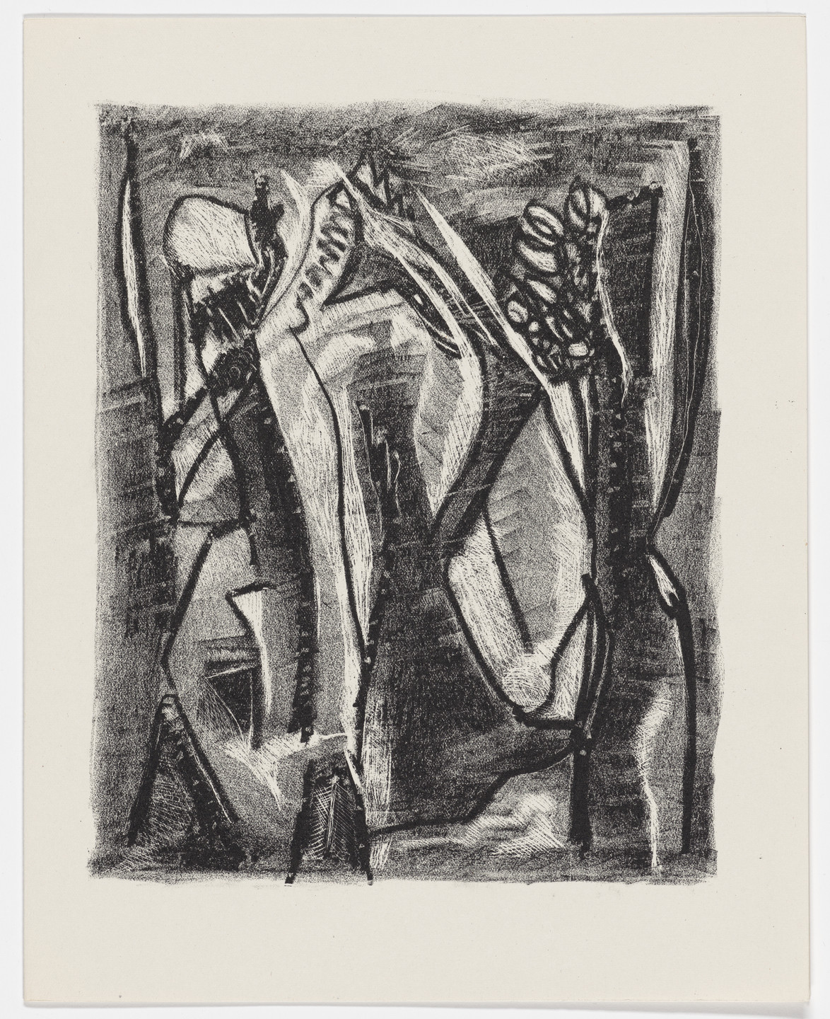 Jean-Michel Atlan. Plate (page 43) from Description of a Struggle (Description d&#39;un combat). 1945, published 1946