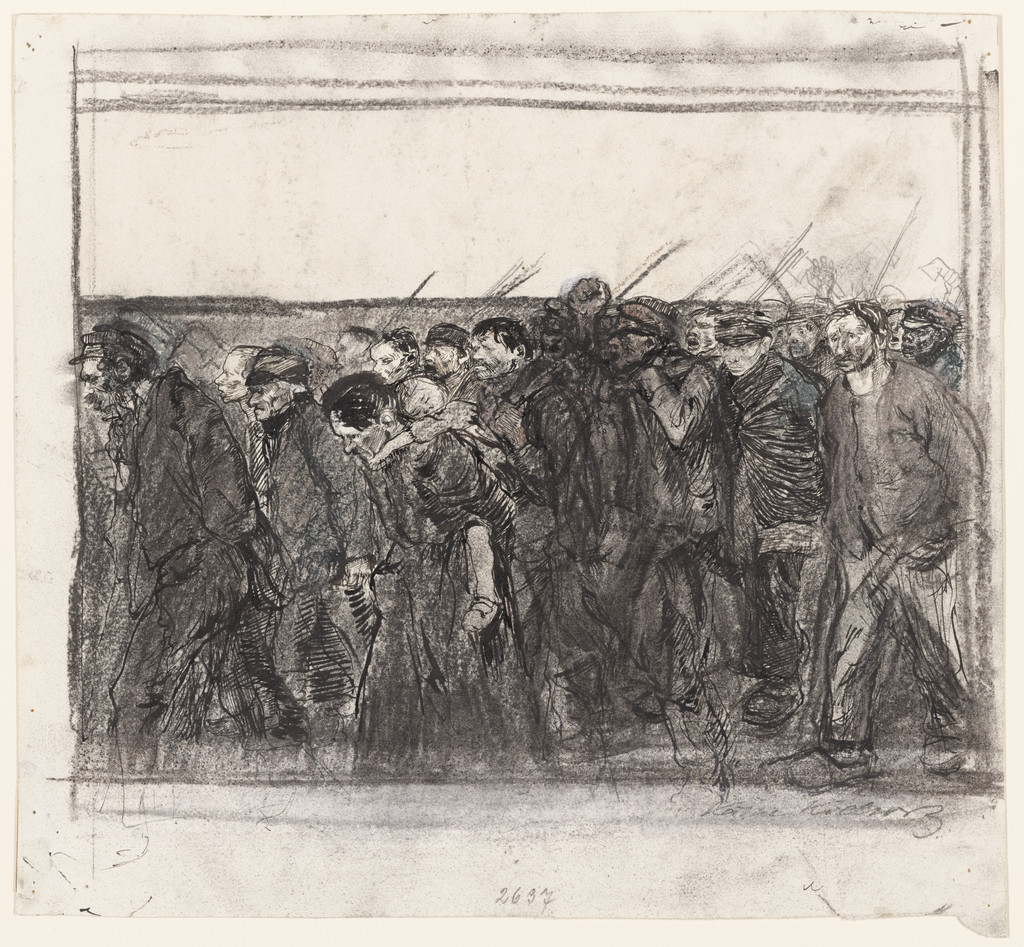 Study for Marching Weavers (Weberzug) plate 4 of A Weavers’ Revolt