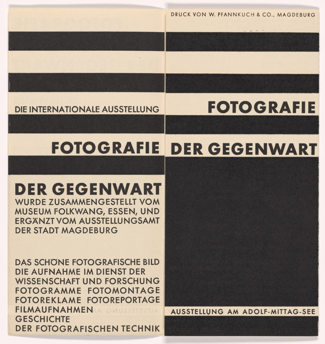 Walter Dexel. Fotografie der Gegenwart. 1929