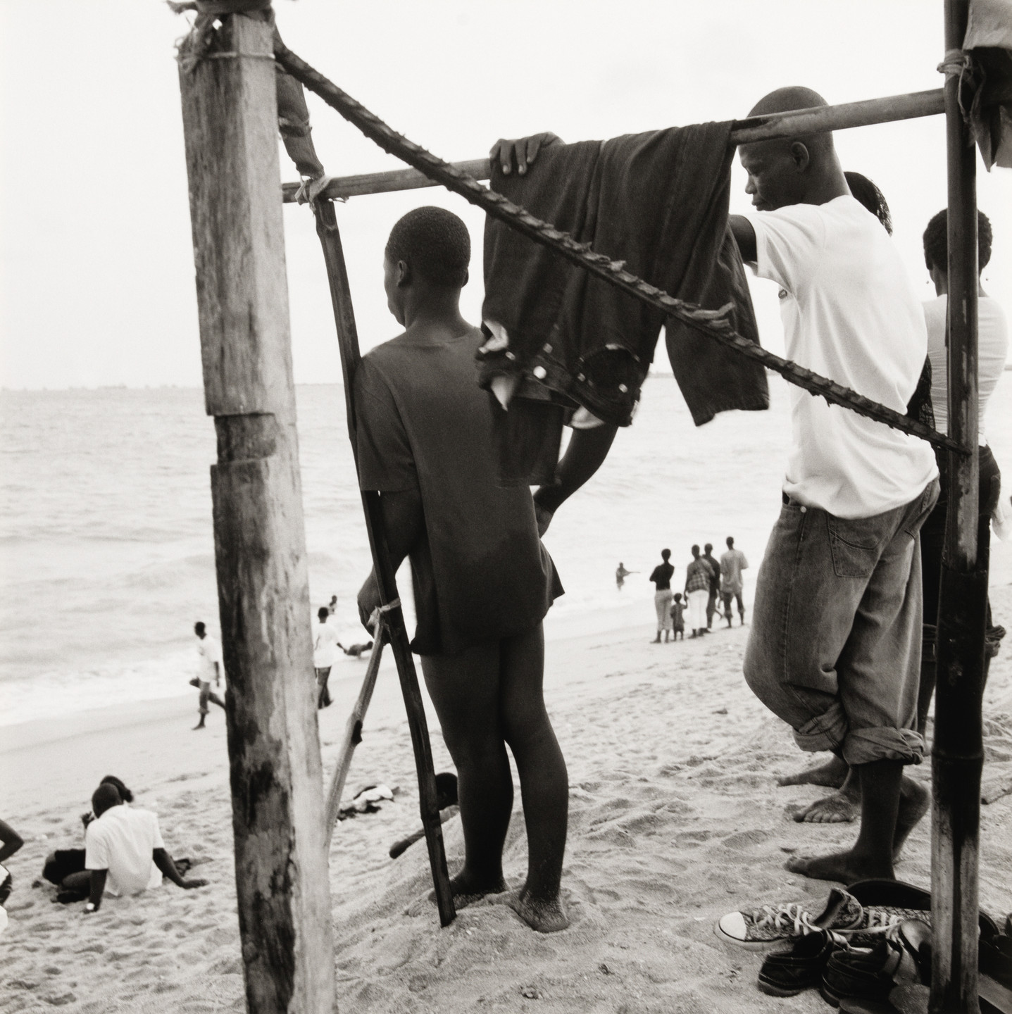Akinbode Akinbiyi. Bar Beach, Victoria Island, Lagos from the series Sea Never Dry. 2006