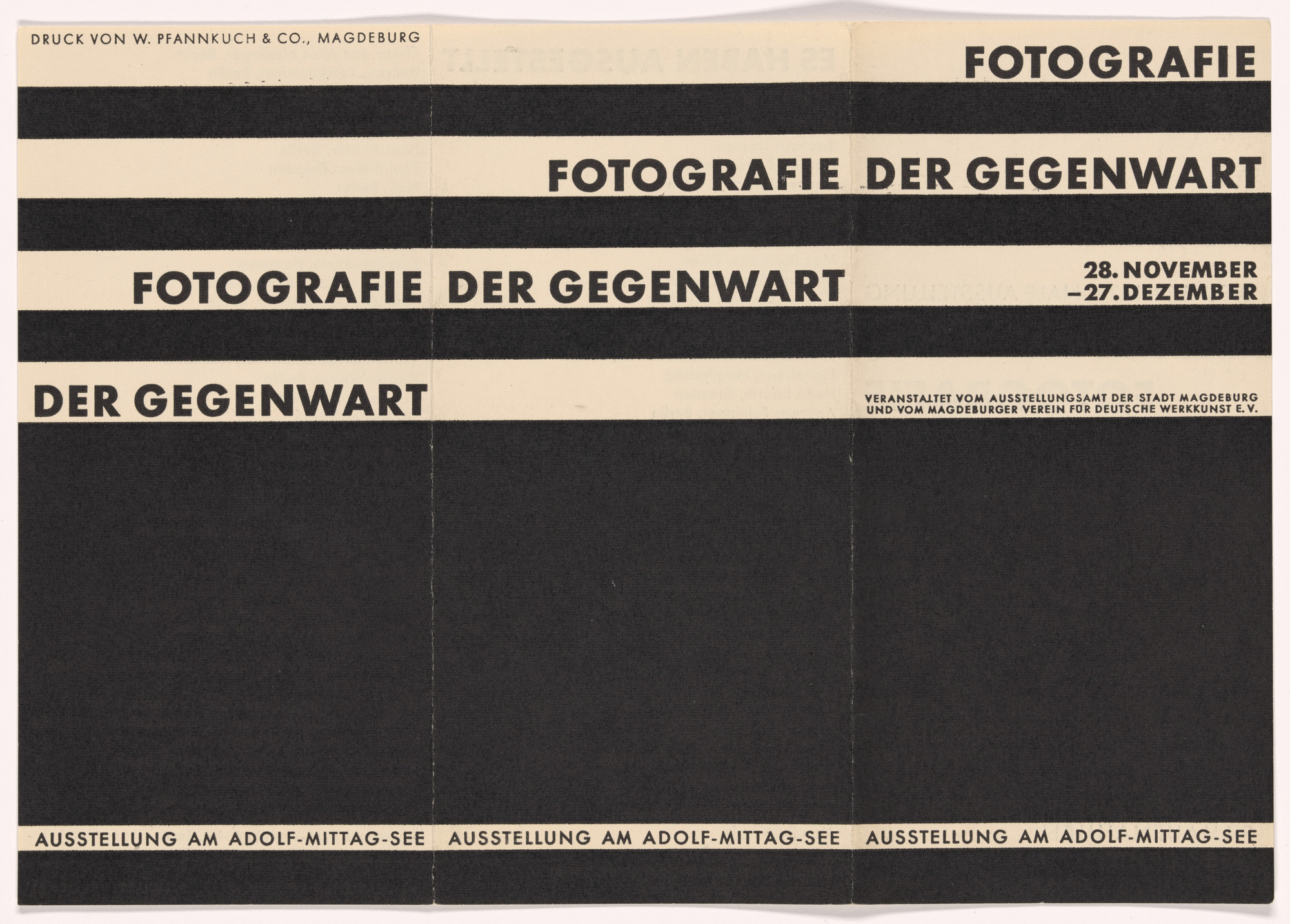 Walter Dexel. Fotografie der Gegenwart. 1929