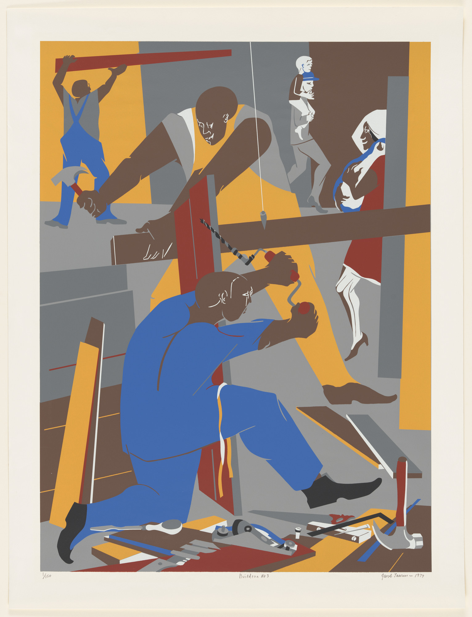 Jacob Lawrence. Builders No.3