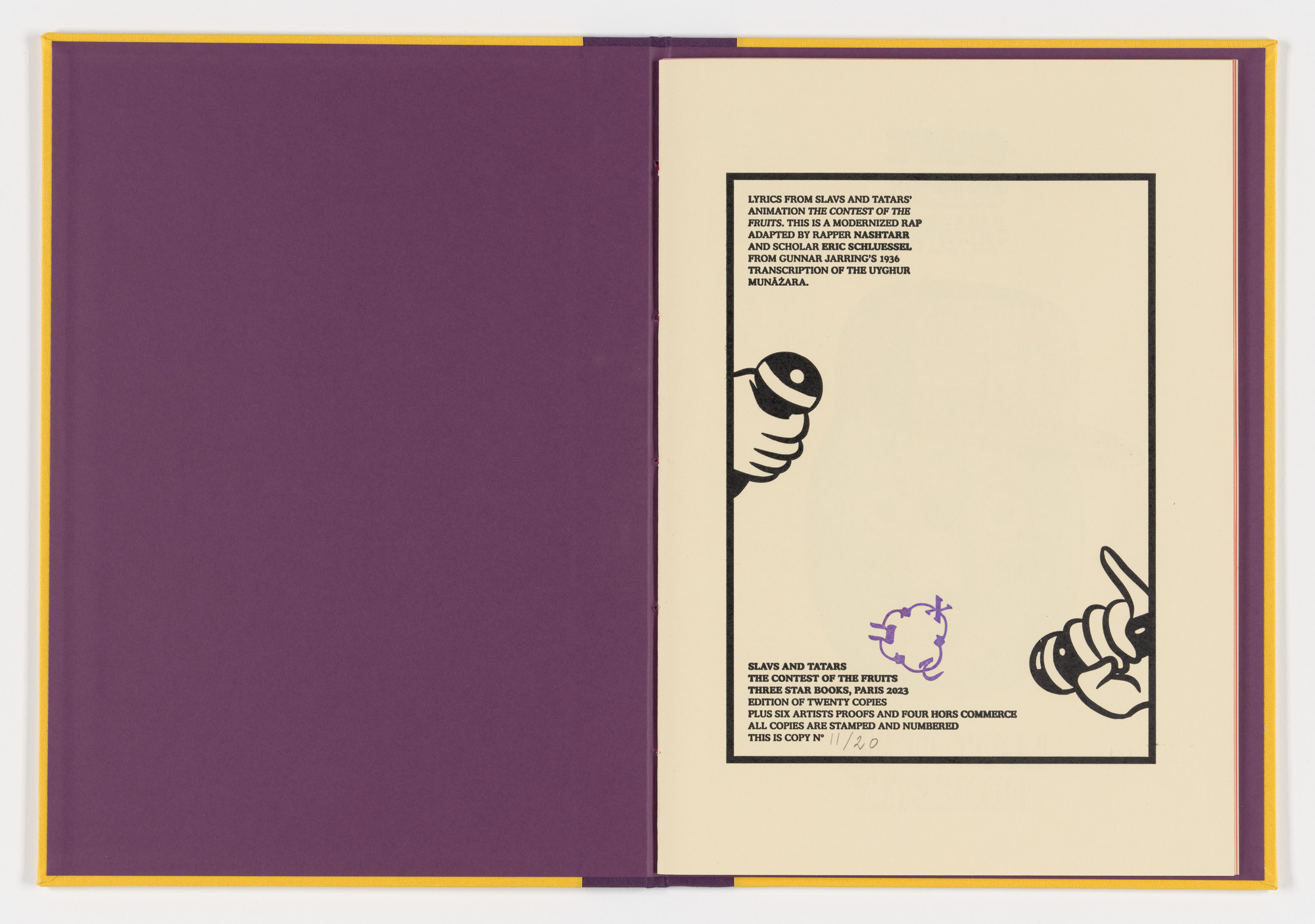 Slavs and Tatars. The Contest of the Fruits (lyric book). 2023
