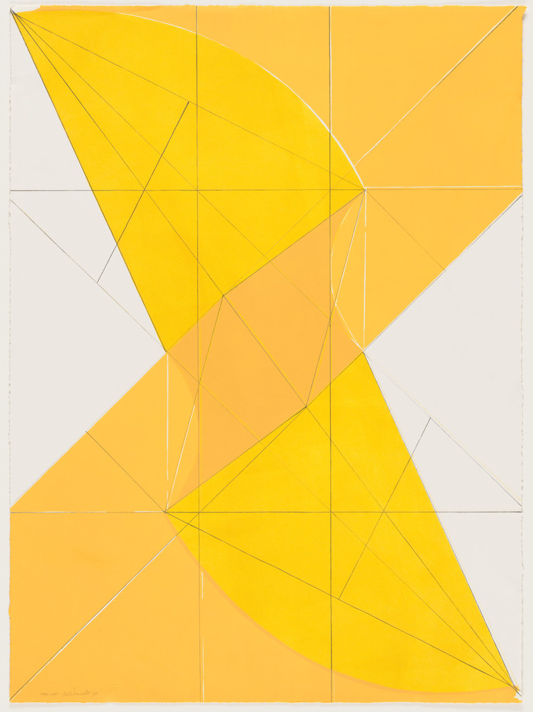 Yellow Spiral from the series Tamarind Squares