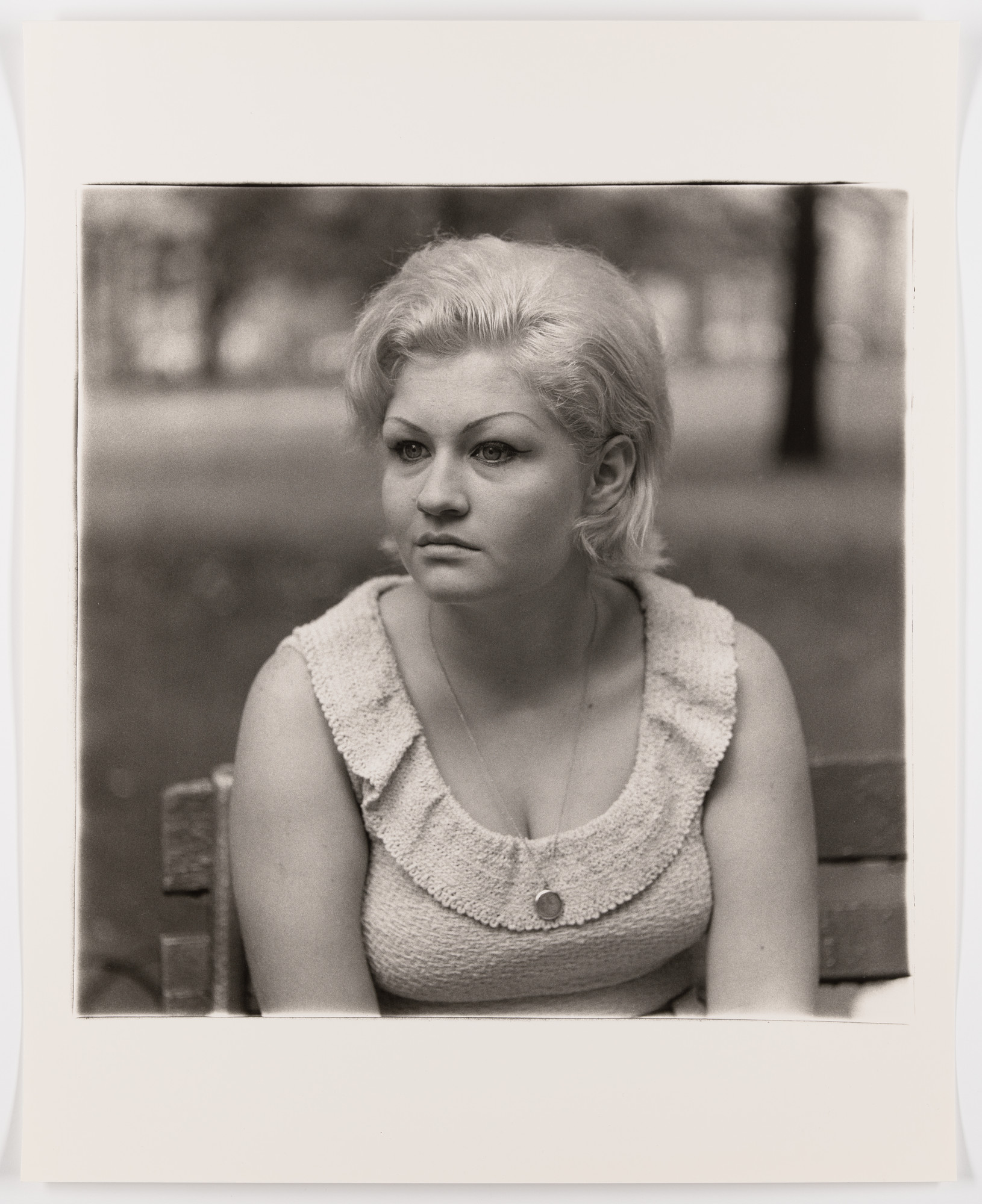 Diane Arbus. Woman with a locket in Washington Square Park, N.Y.C., 1965