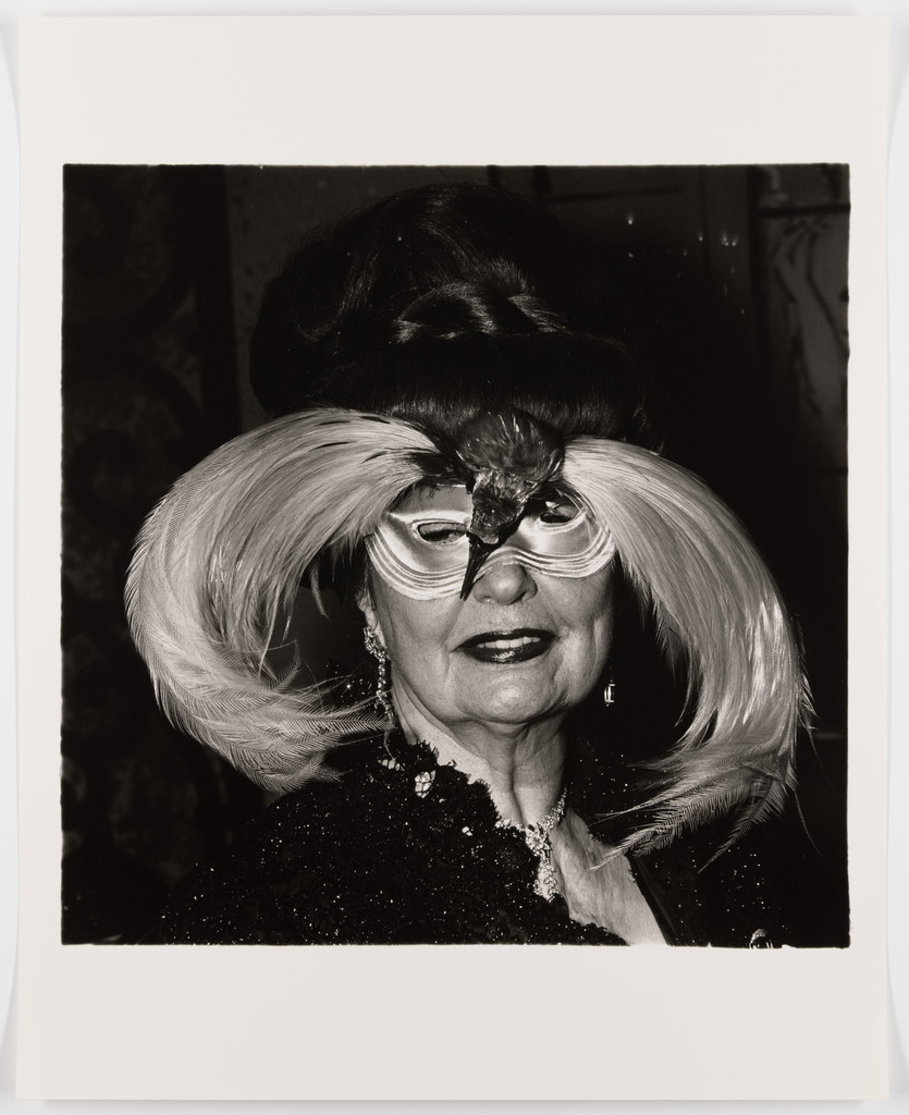 A woman in a bird mask, N.Y.C., 1967