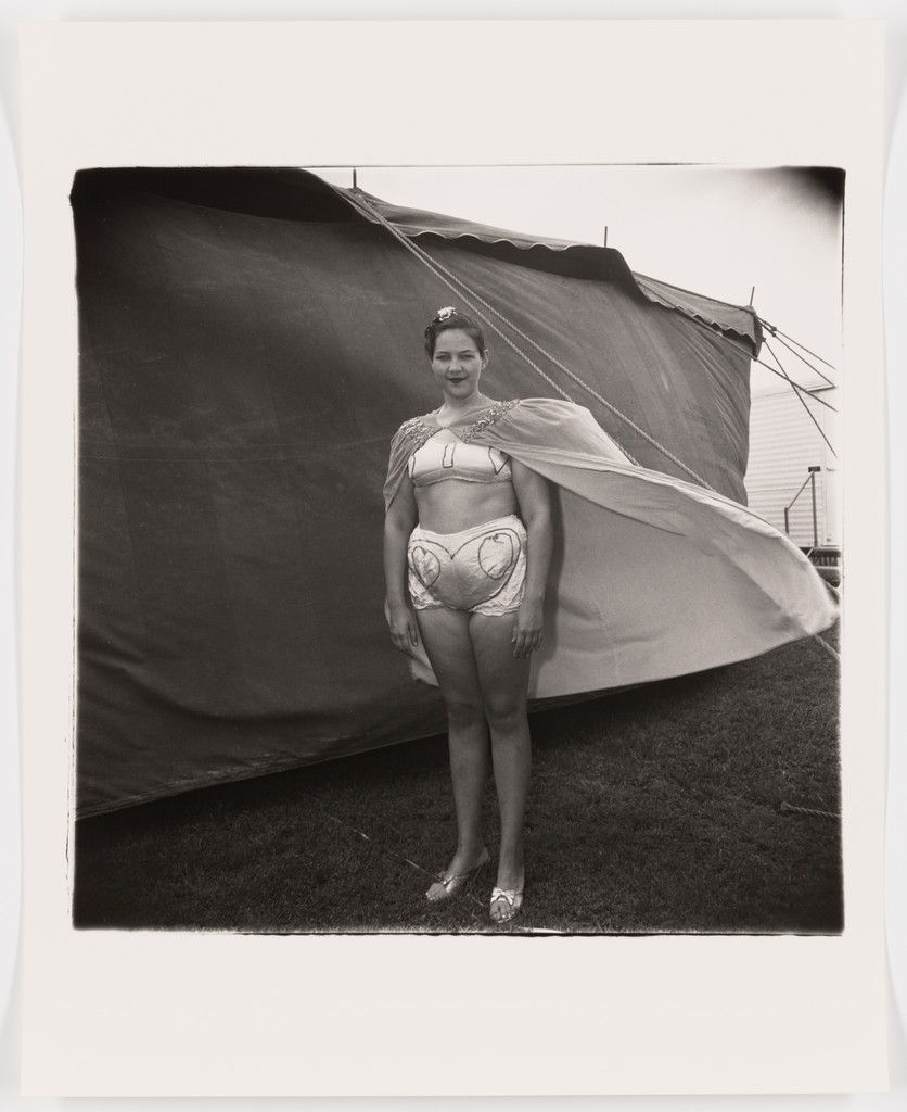 Girl in her circus costume, Maryland, 1970