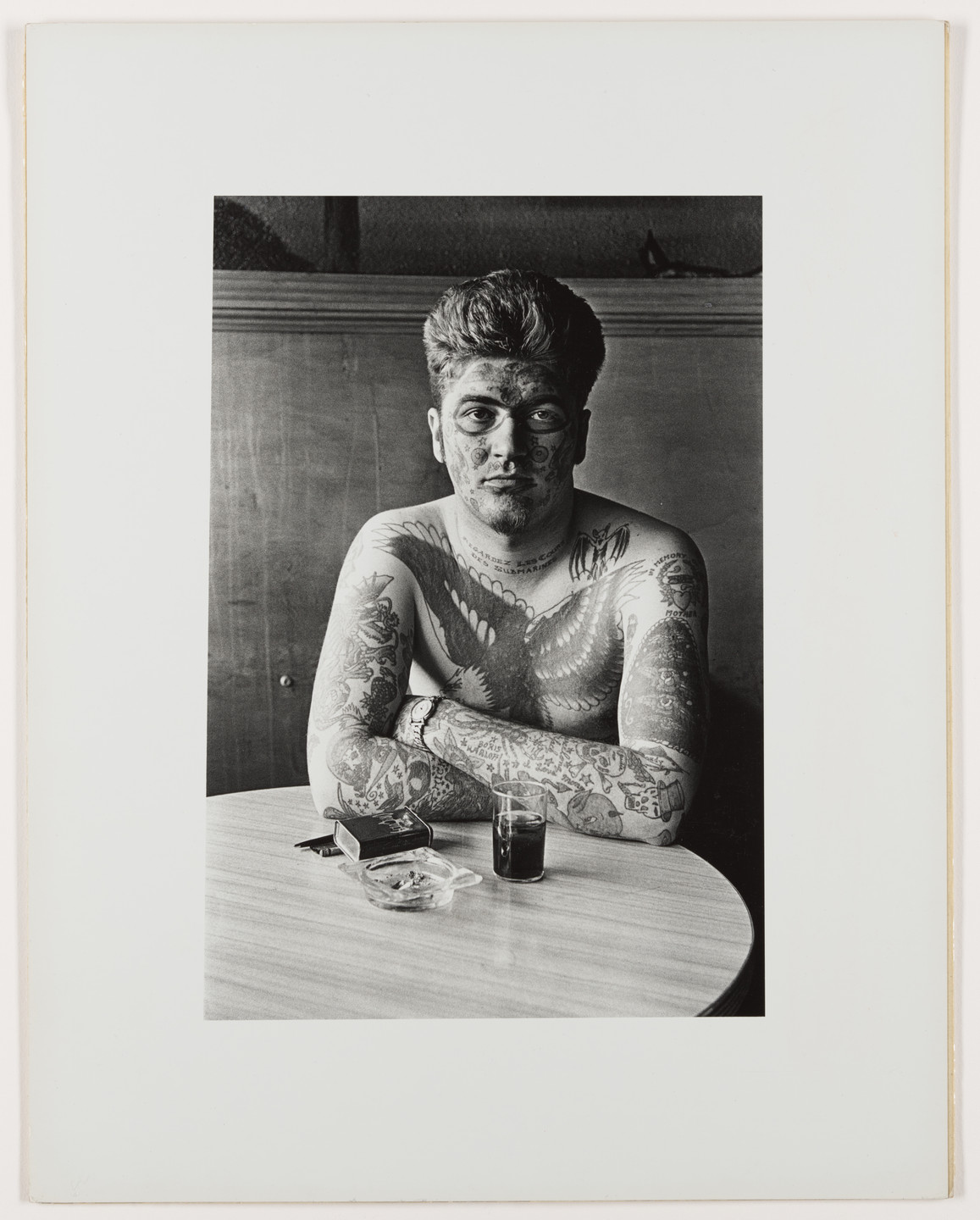 Diane Arbus. Jack Dracula at a bar, New London, Connecticut. 1961