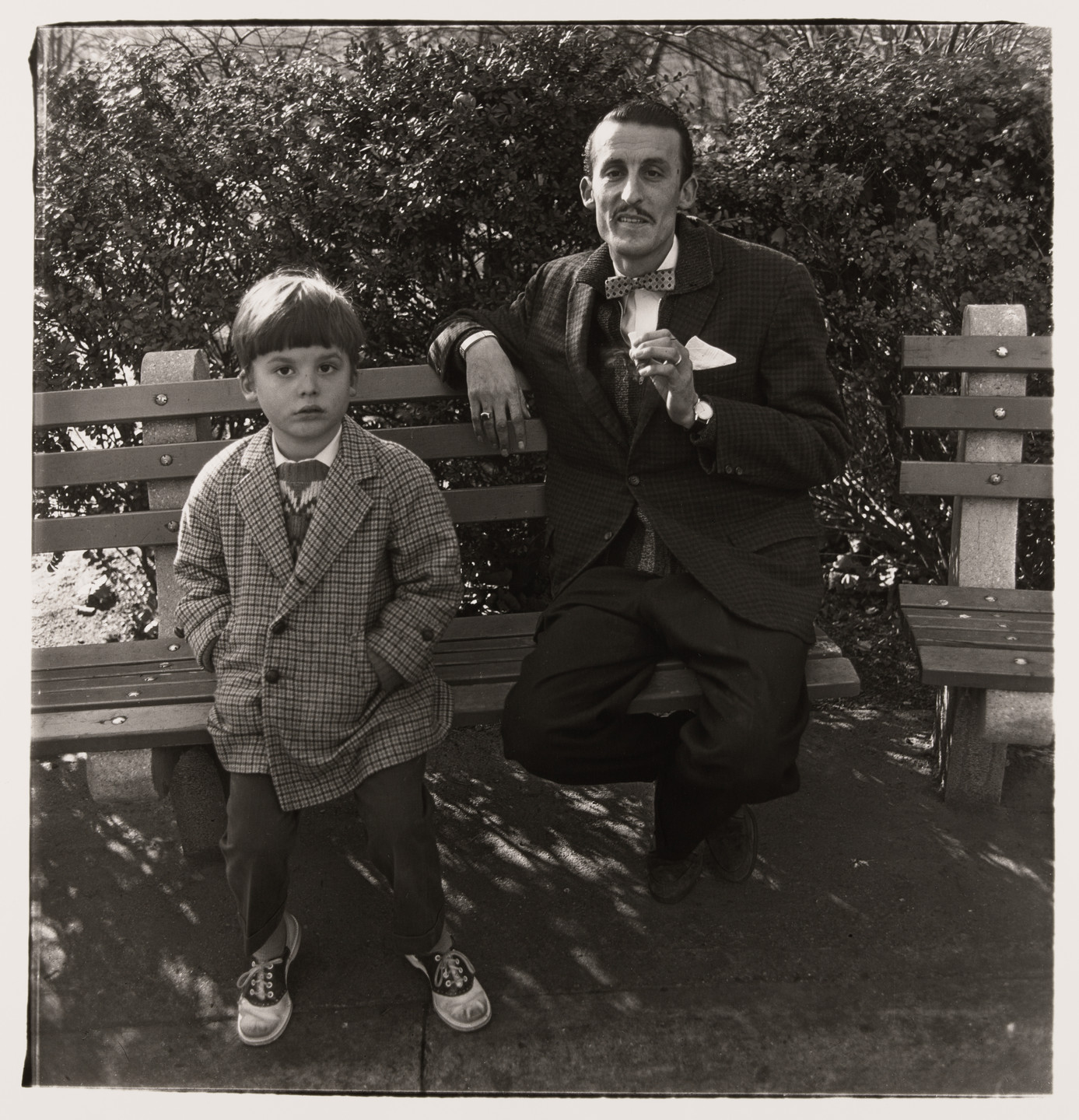 Diane Arbus. Man and a boy on a bench in Central Park, N.Y.C., 1962. 1962