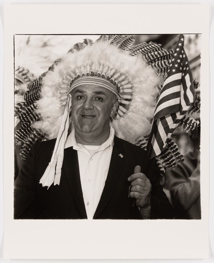 Man in an Indian headdress, N.Y.C., 1969