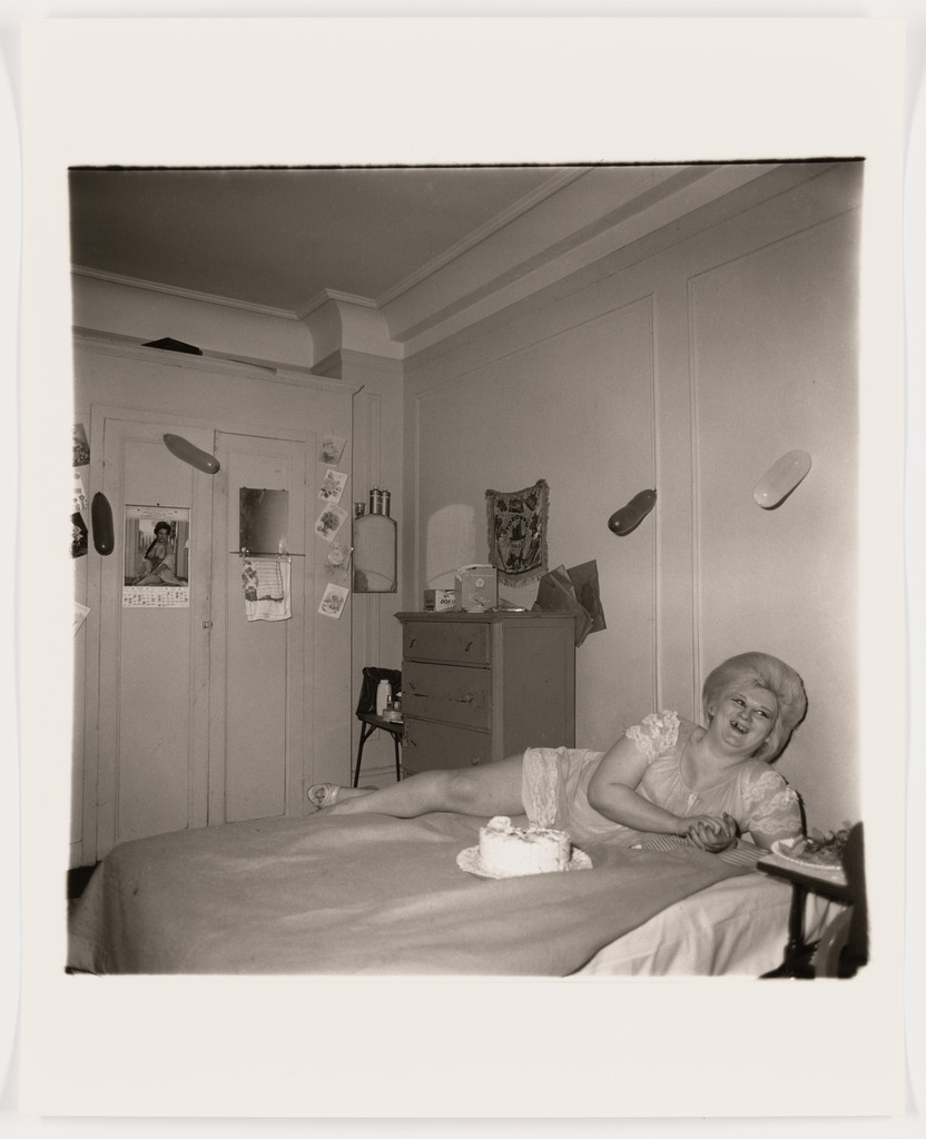 Transvestite at her birthday party, N.Y.C., 1968