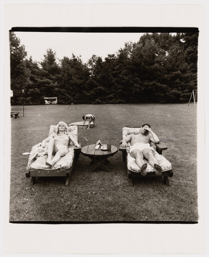 A family on the lawn in Westchester on a Sunday, N.Y., 1968