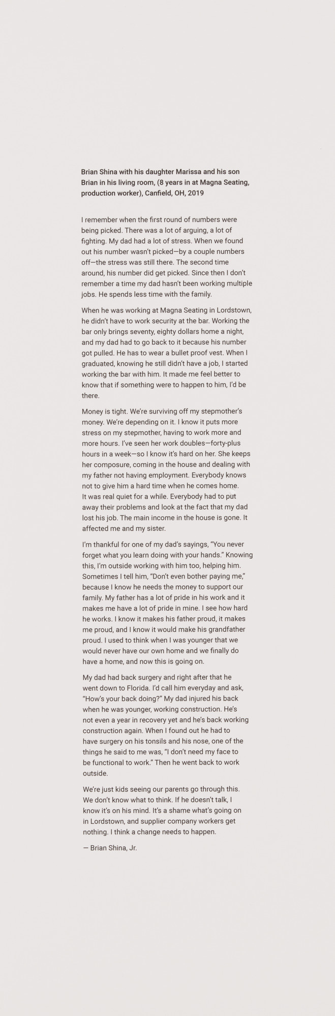 LaToya Ruby Frazier. Text