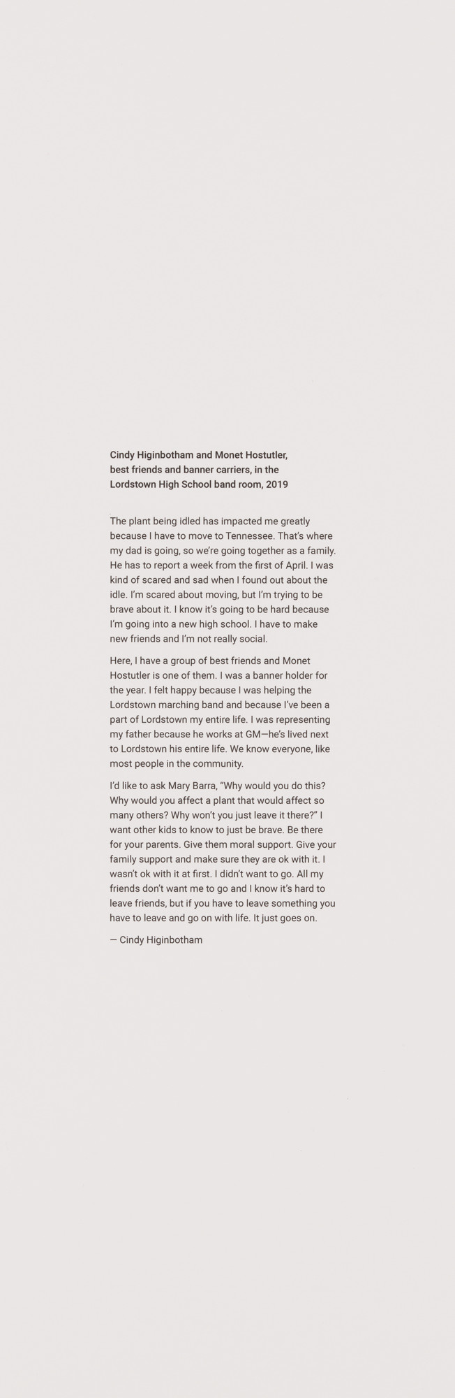 LaToya Ruby Frazier. Text