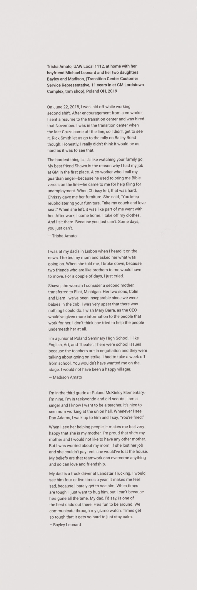 LaToya Ruby Frazier. Text