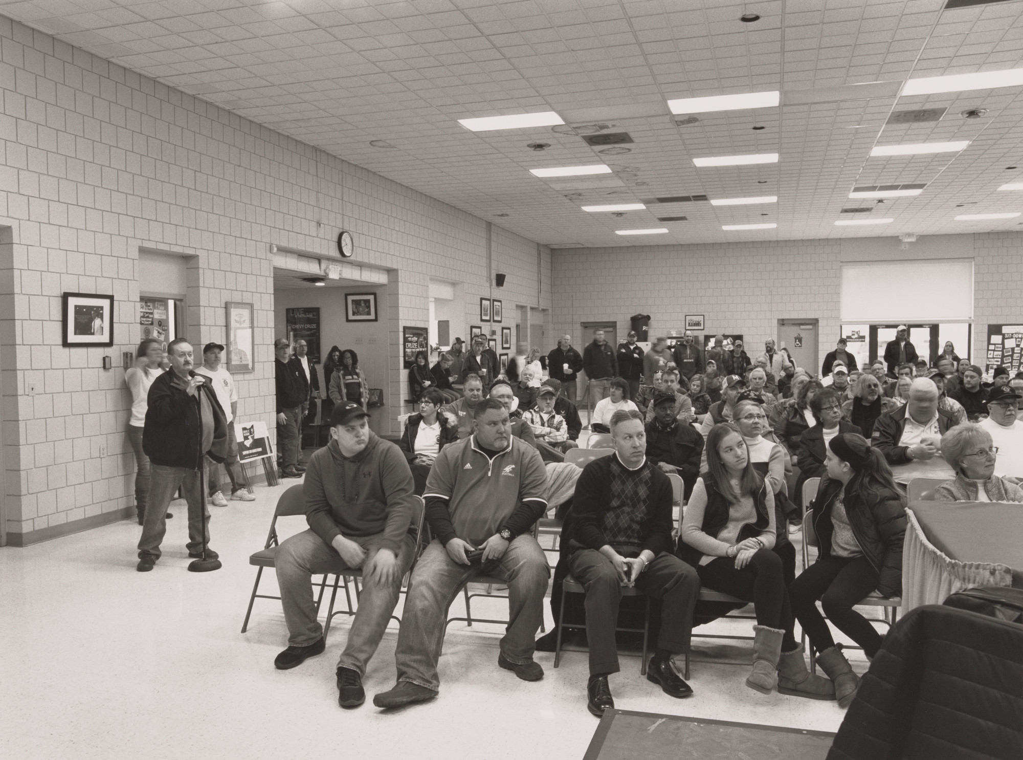 LaToya Ruby Frazier. United Auto Workers in their monthly union meet-ing at UAW Local 1112 Reuther Scandy Alli union hall, Lordstown, OH.
