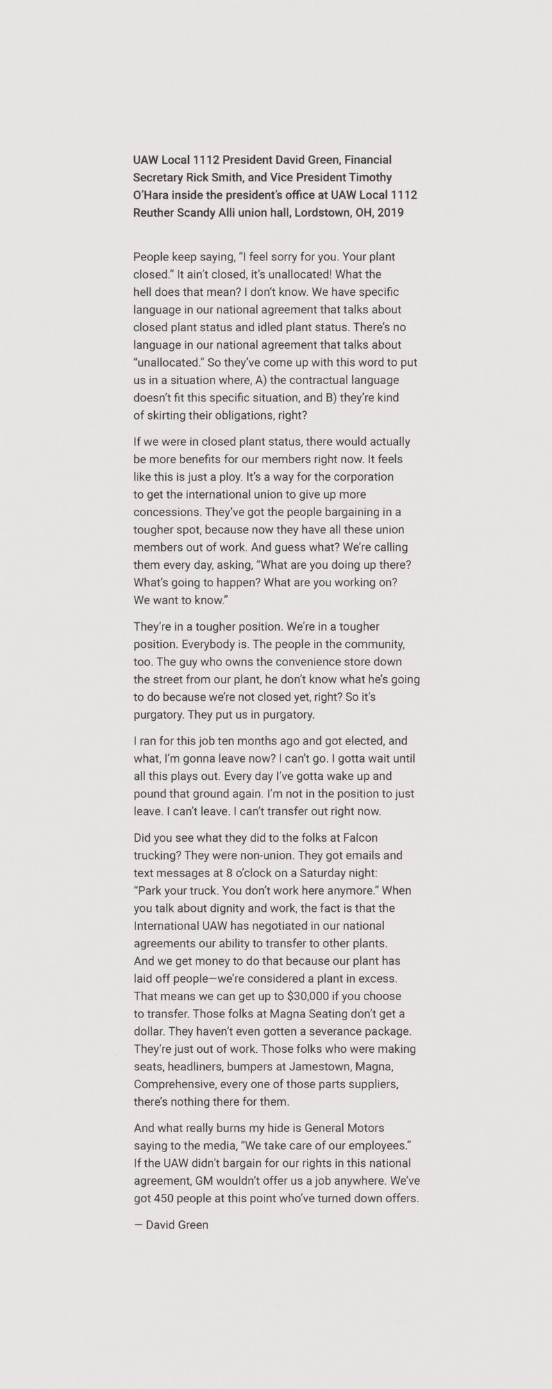 LaToya Ruby Frazier. Text