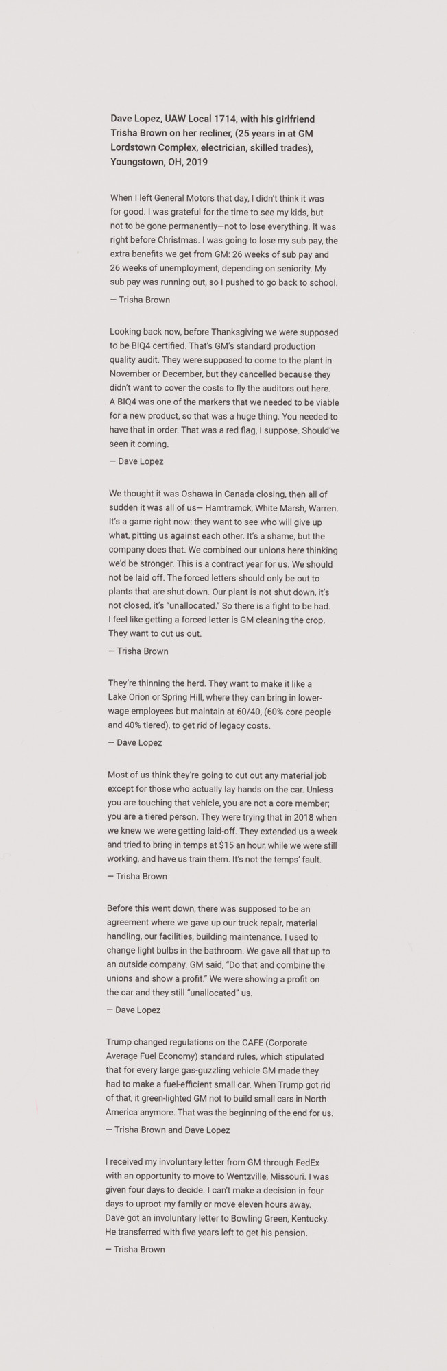 LaToya Ruby Frazier. Text