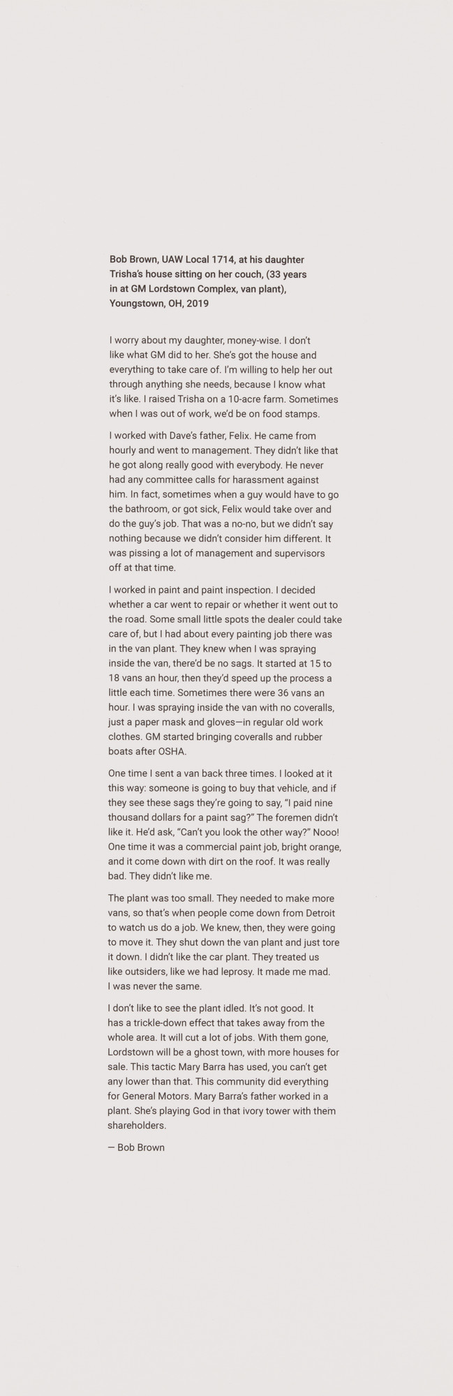 LaToya Ruby Frazier. Text