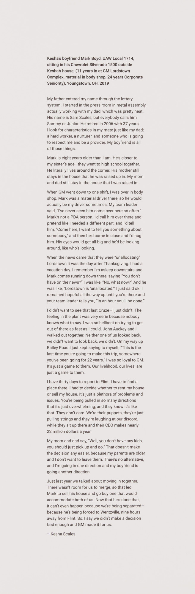 LaToya Ruby Frazier. Text