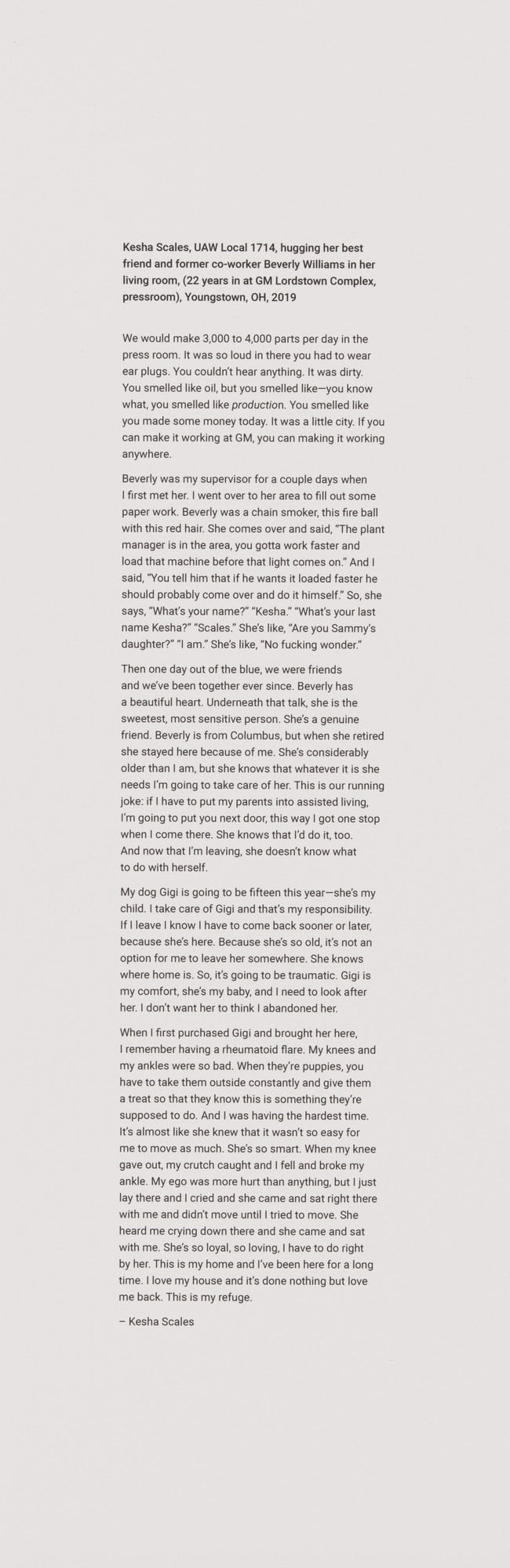 LaToya Ruby Frazier. Text