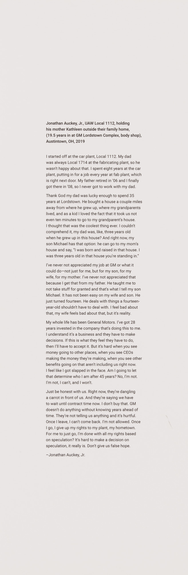 LaToya Ruby Frazier. Text