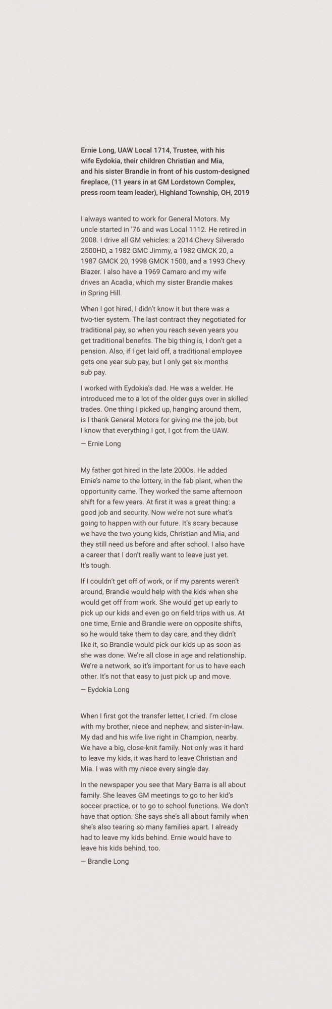 LaToya Ruby Frazier. Text