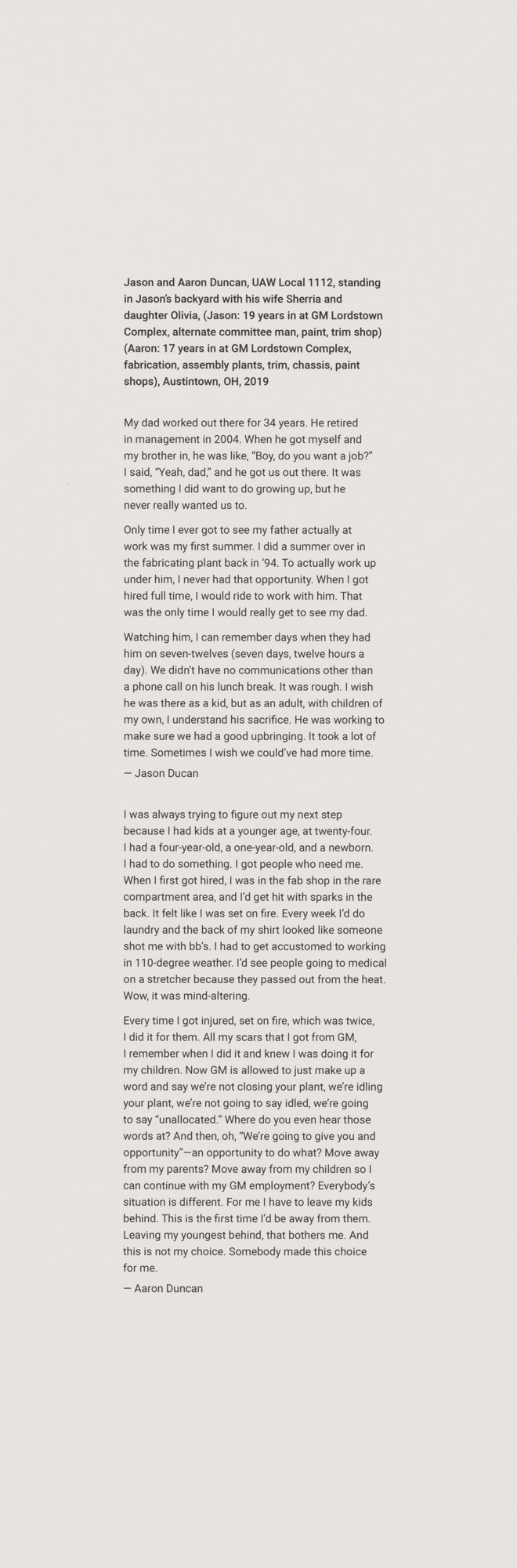 LaToya Ruby Frazier. Text