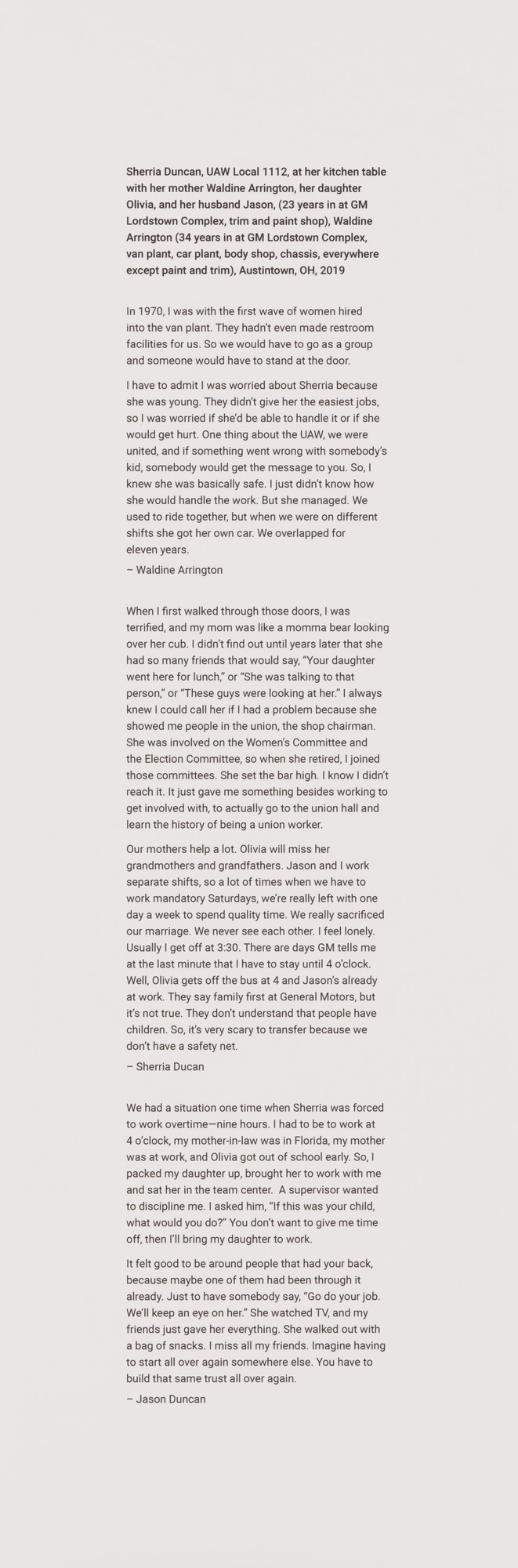 LaToya Ruby Frazier. Text