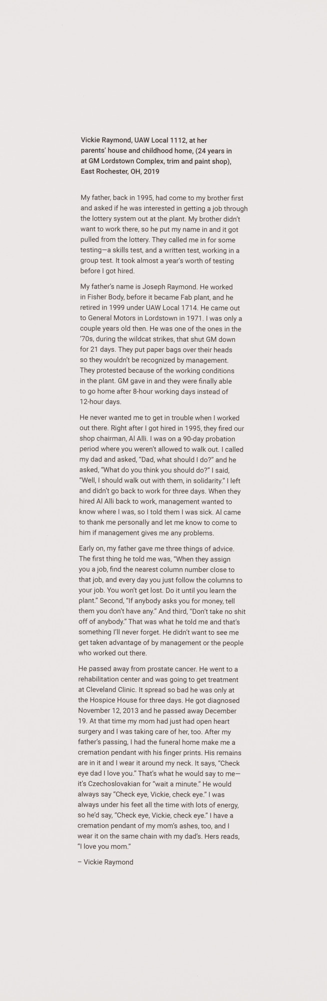 LaToya Ruby Frazier. Text