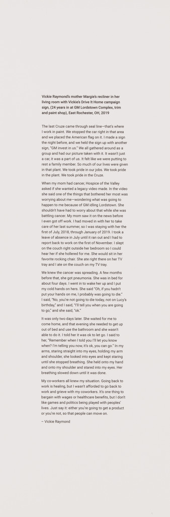 Text, LaToya Ruby Frazier, 2019