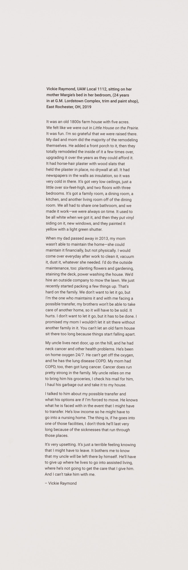 LaToya Ruby Frazier. Text