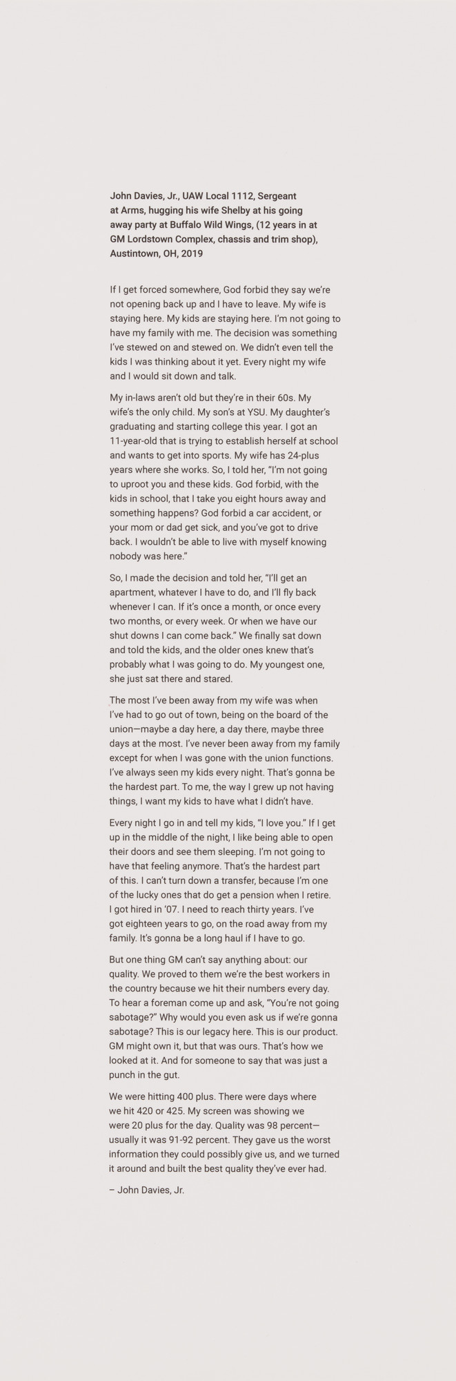 LaToya Ruby Frazier. Text